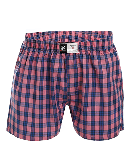 men's Plaid Shorts, Stylish Pink comfy made from cotton