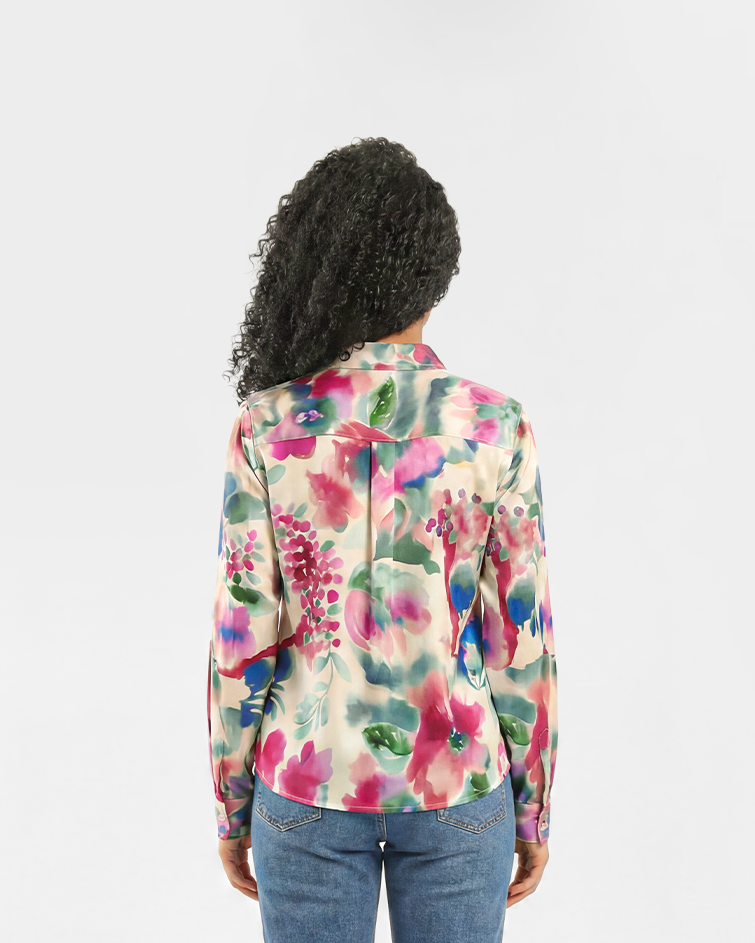 Women Floral Button-Up Shirt