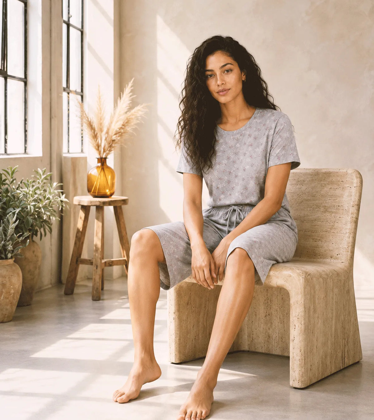 Women’s Cropped Pajama Set
