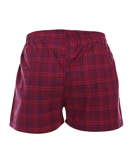 men's Plaid Shorts, Stylish Burgundy comfy made from cotton