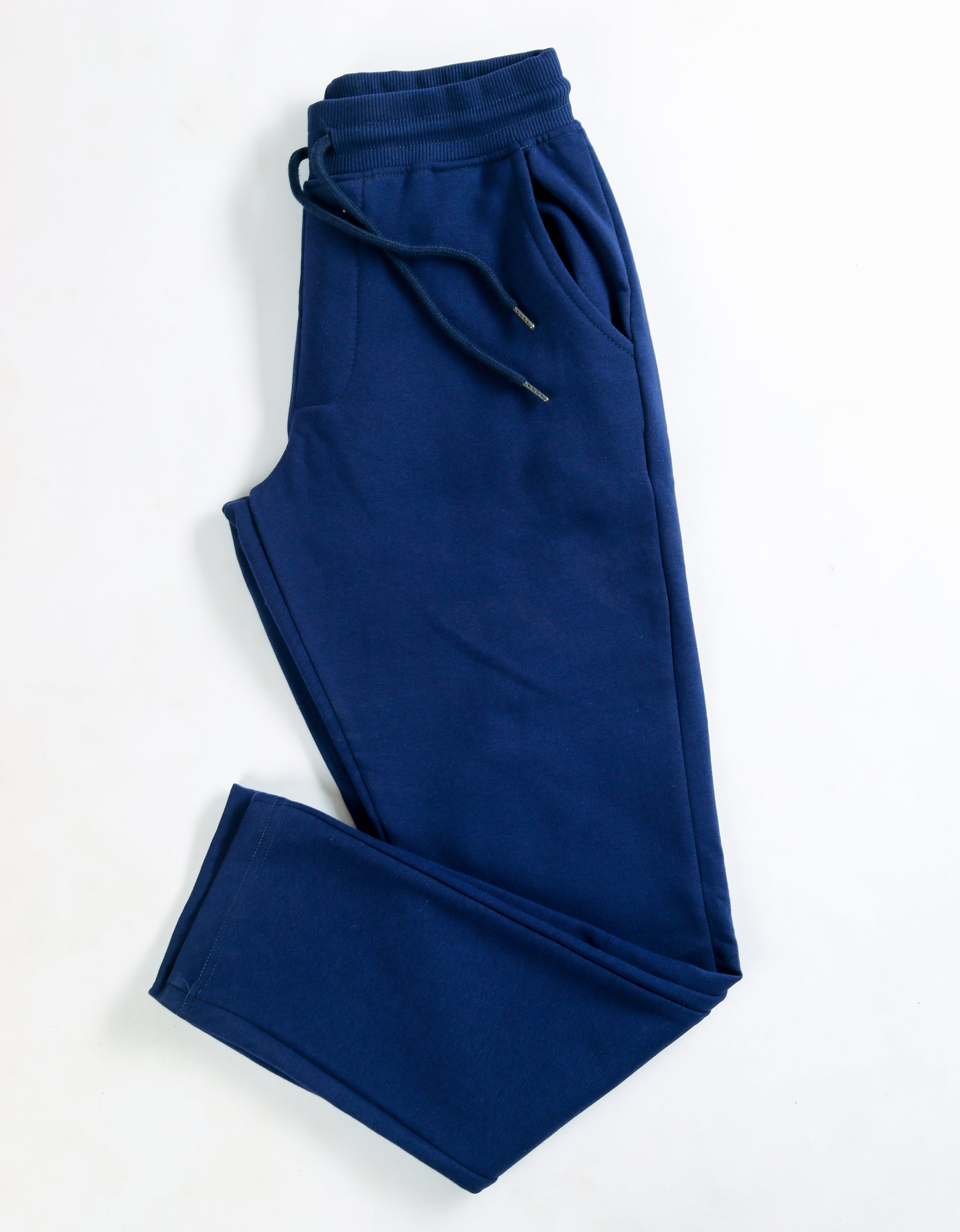 Plain Red Cotton Men's Sweatpants - Comfortable and Versatile Loungewear_ Navy