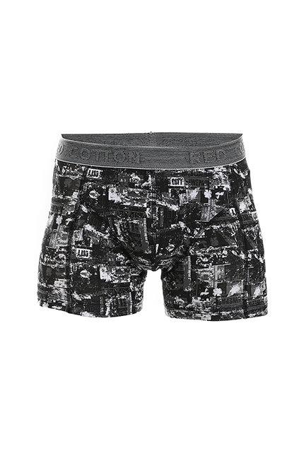 Boxer for men printed from Red Cotton - black