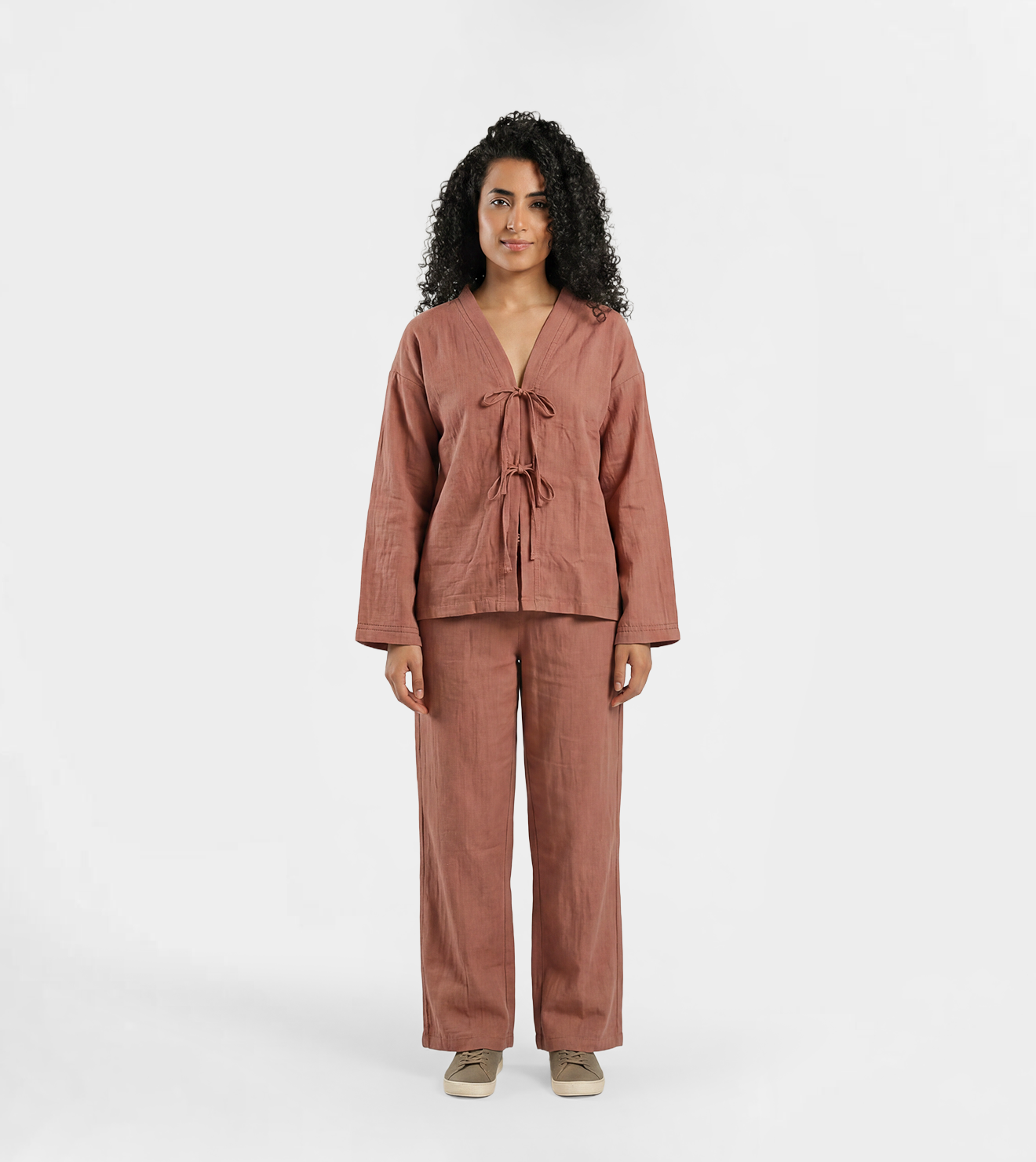 Women Linen Lounge Set