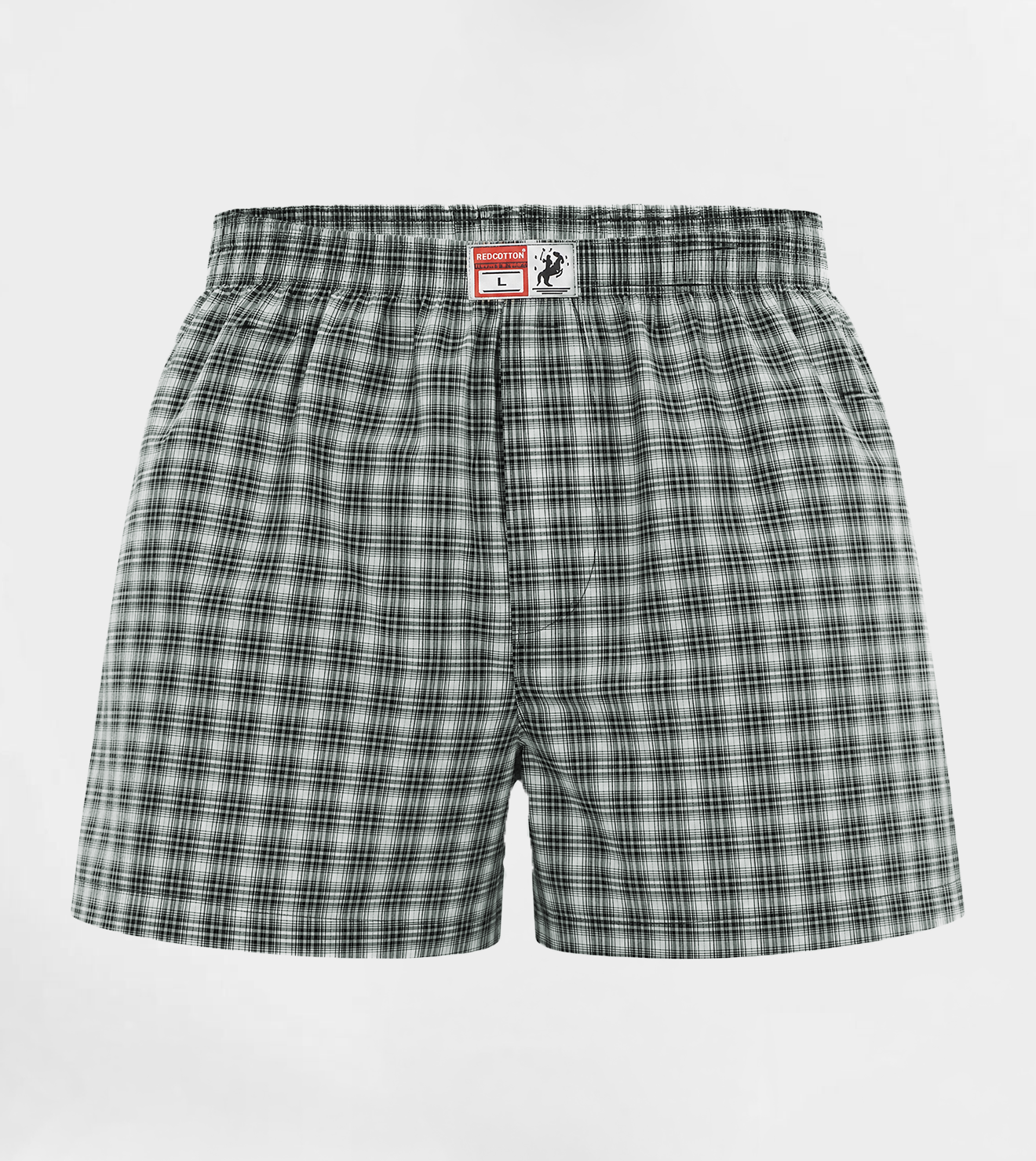 Men Plaid Boxer, Stylish Lite Blue Comfy Made Cotton