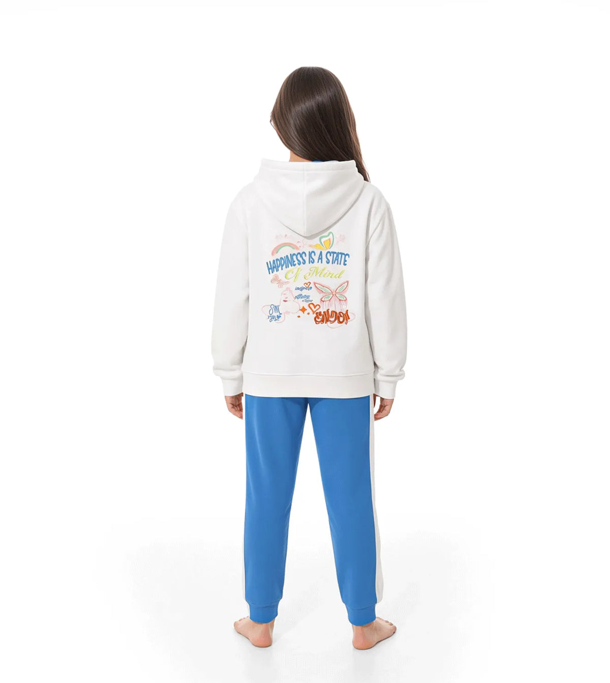 Girls’ Hooded Milton Pajama Set | Red Cotton