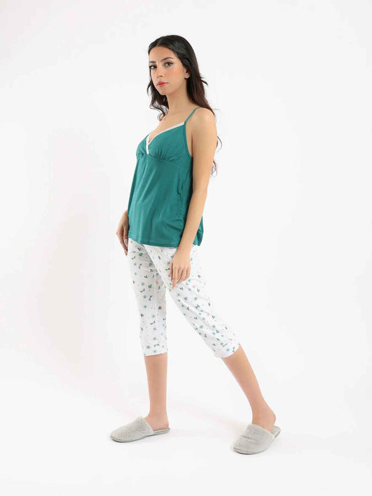 Summer pajama for women from Red Cotton - Pentacore and sleeveless