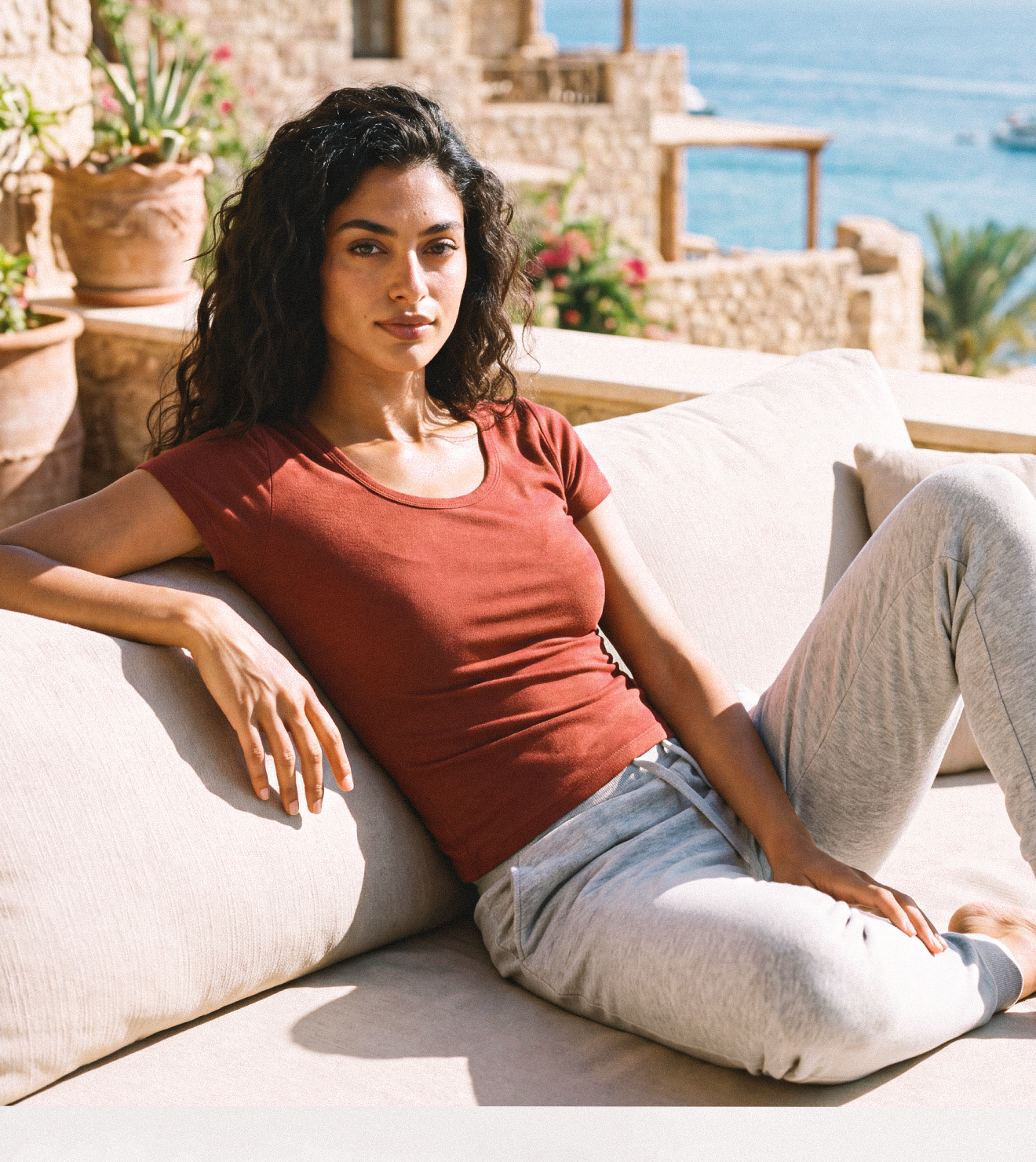 Women’s Basic Burgundy T-Shirt