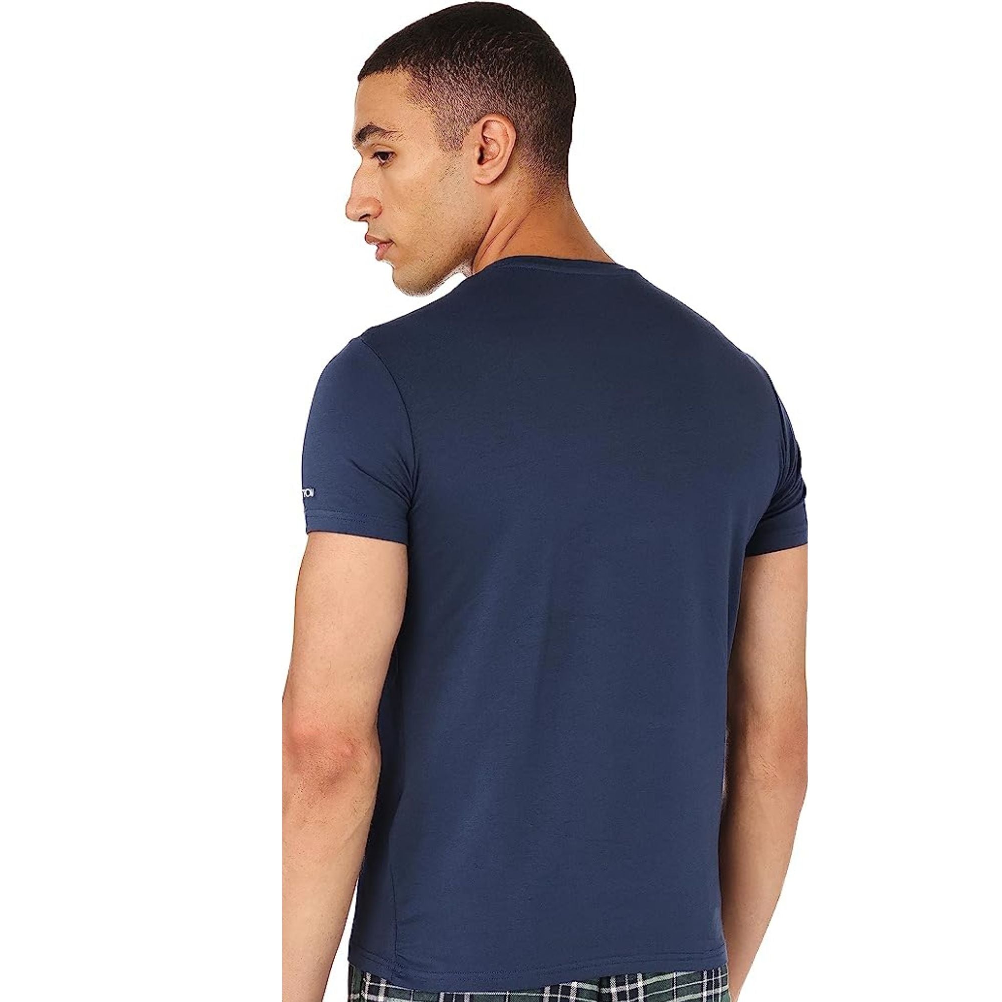 Undershirt for men, short sleeves, Requral fit from Red Cotton, Navy Blue