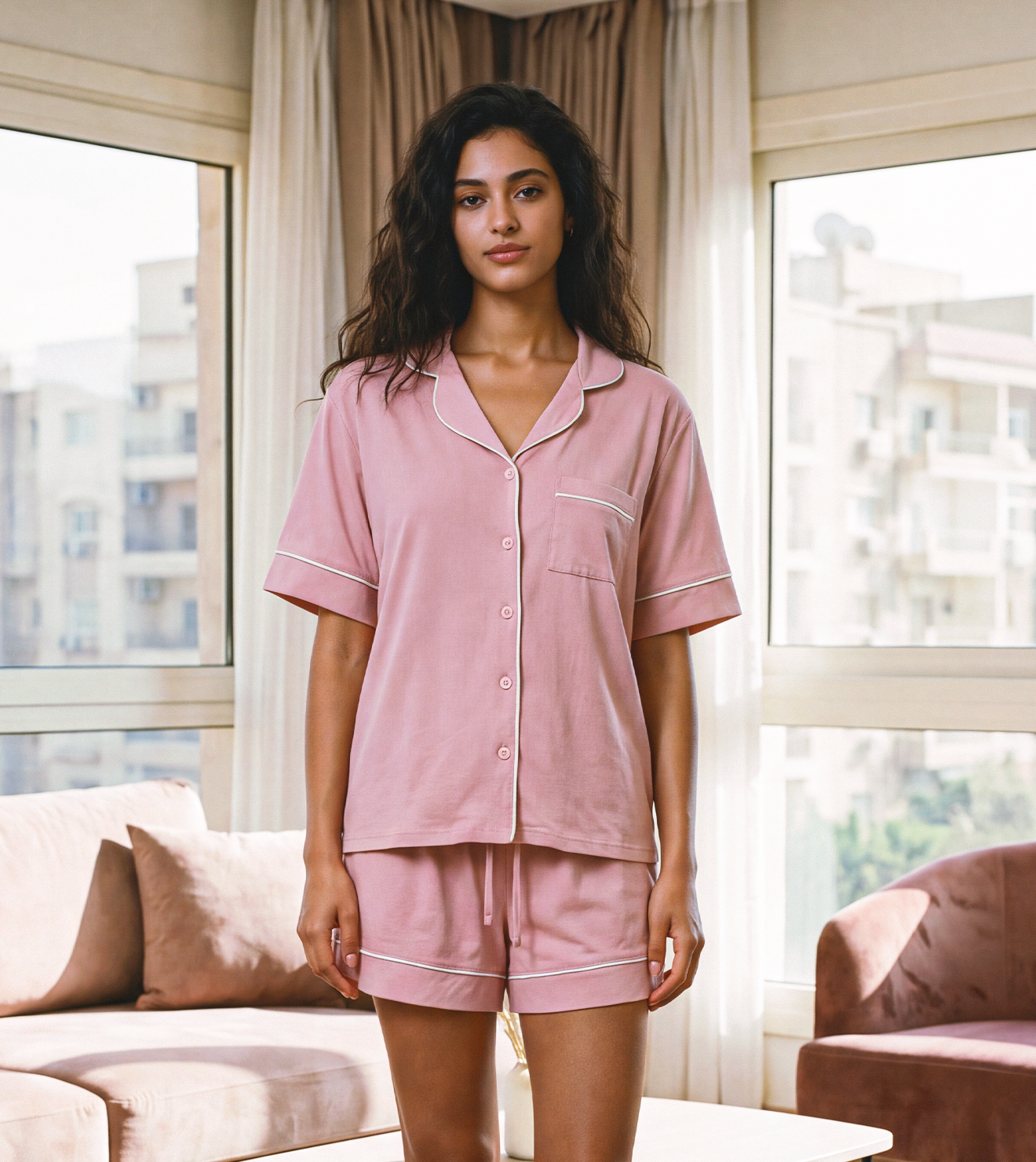 Women’s Classic Short-Sleeve Shorts Pajama Set