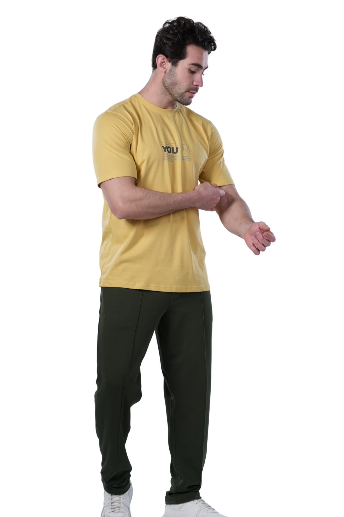 Men's Summer Cotton Pajama Set - Comfortable, Breathable & Stylish -Yellow