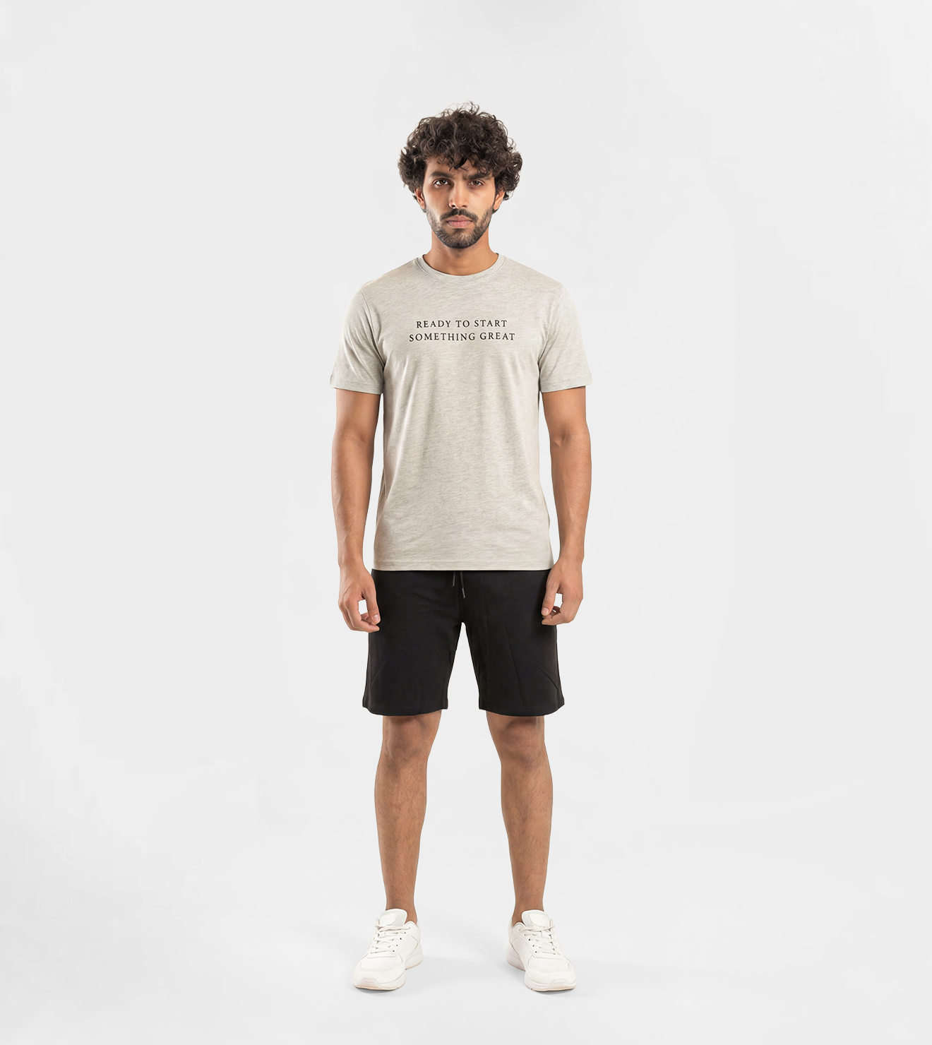Men Printed Crew Neck Set