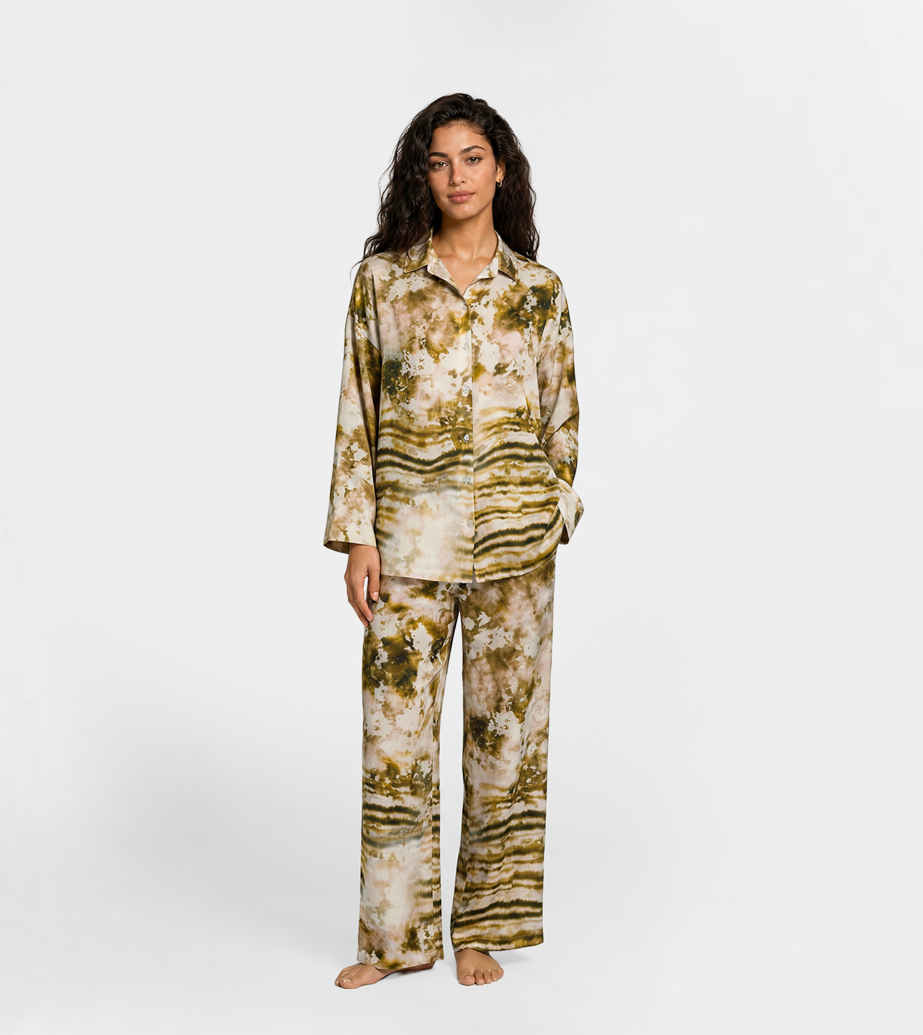 Women Shirt & Wide Leg Pants Set