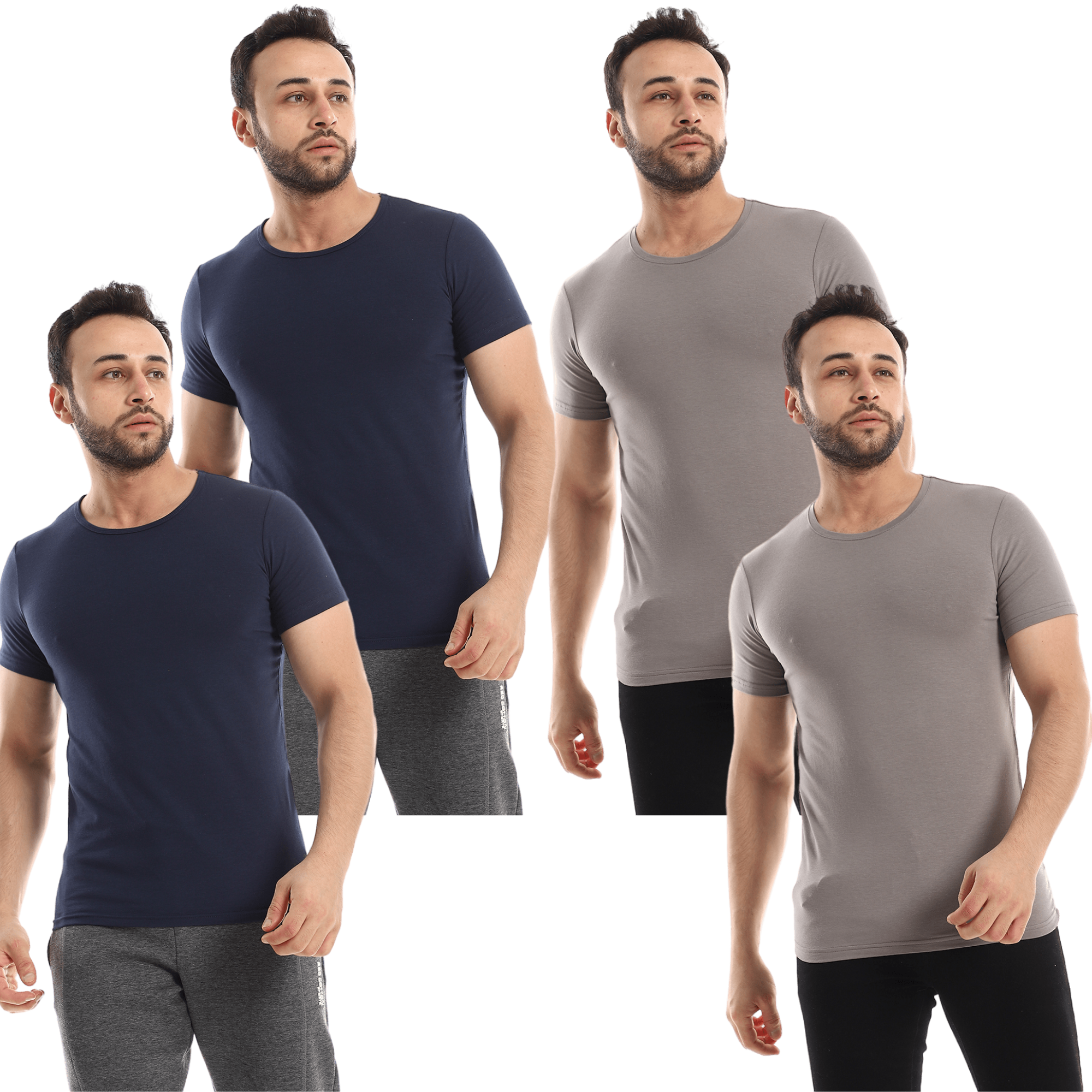 Men's half-sleeved T-shirt from Red Cotton, 4 s -(6004) 2GY-2NA