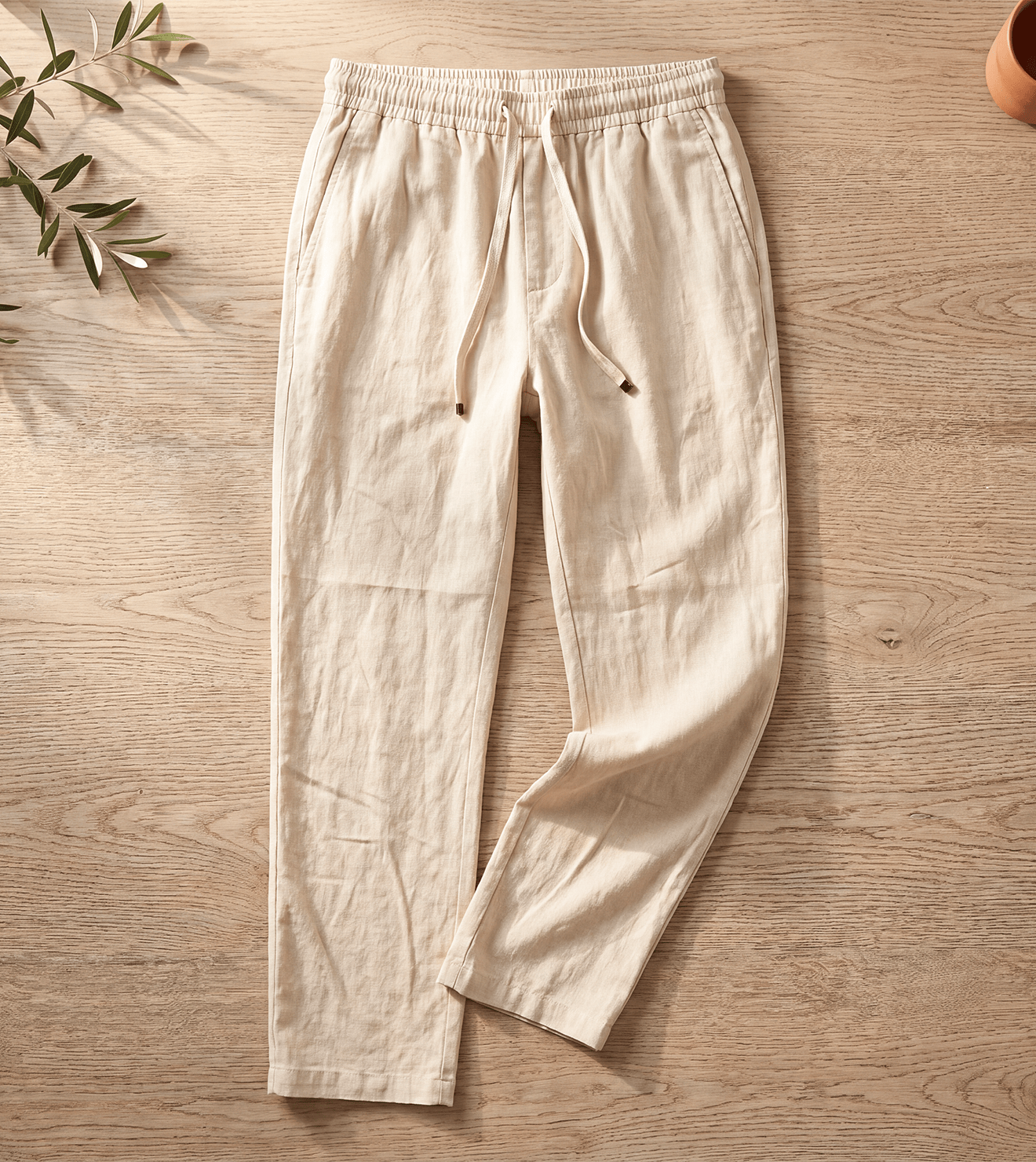 Men Relaxed Linen Pants