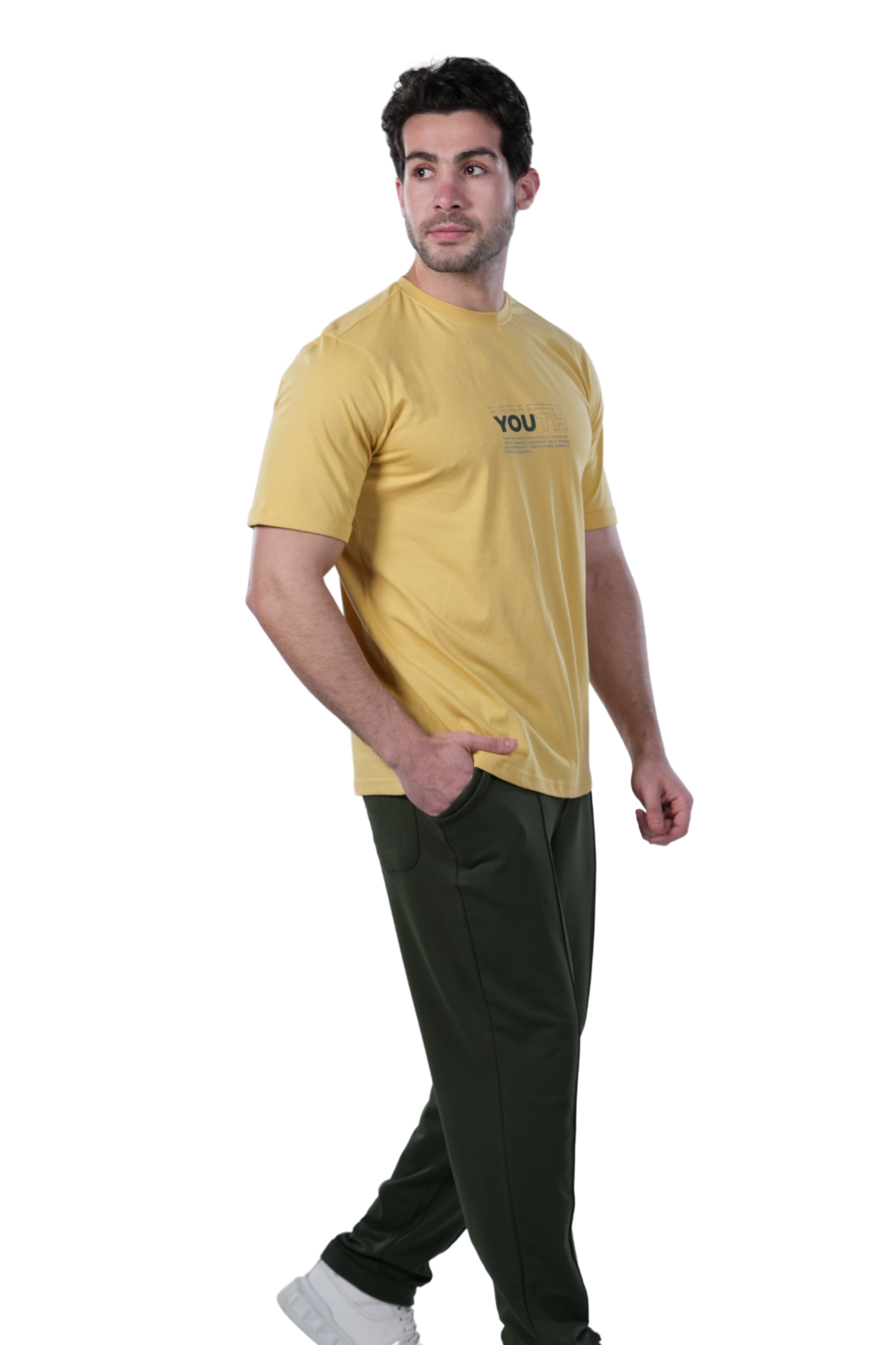 Men's Summer Cotton Pajama Set - Comfortable, Breathable & Stylish -Yellow