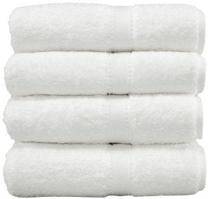 Pack of 4 - Luxurious White Cotton Bath Towels 50*70 cm