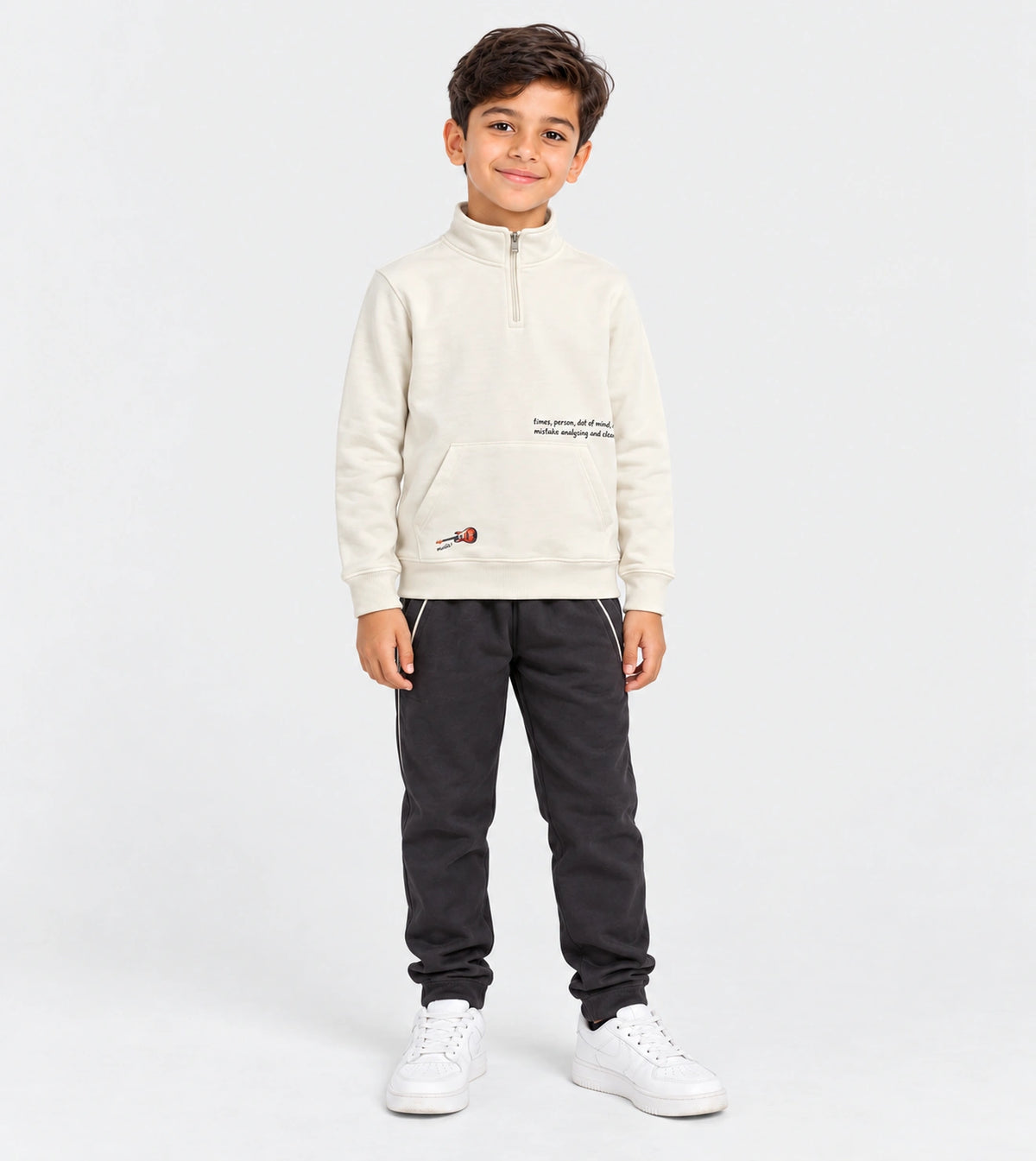 Boys’ Beige Pajama Set | Red Cotton