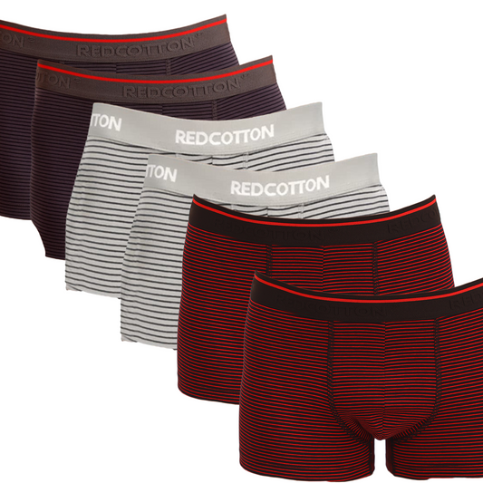 Pack Of 6 Striped Cotton Boxers For c