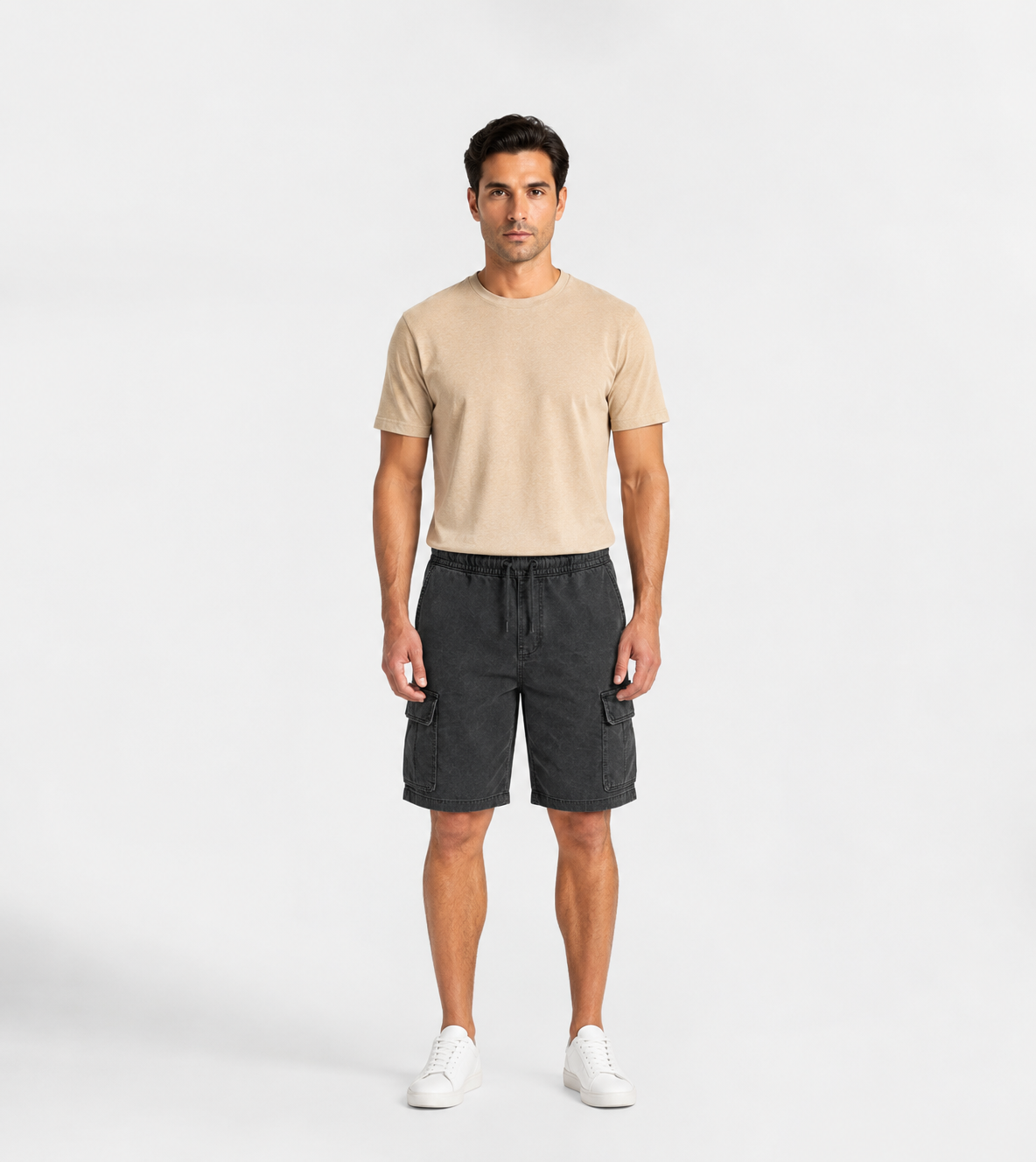 Men’s Black Linen Shorts