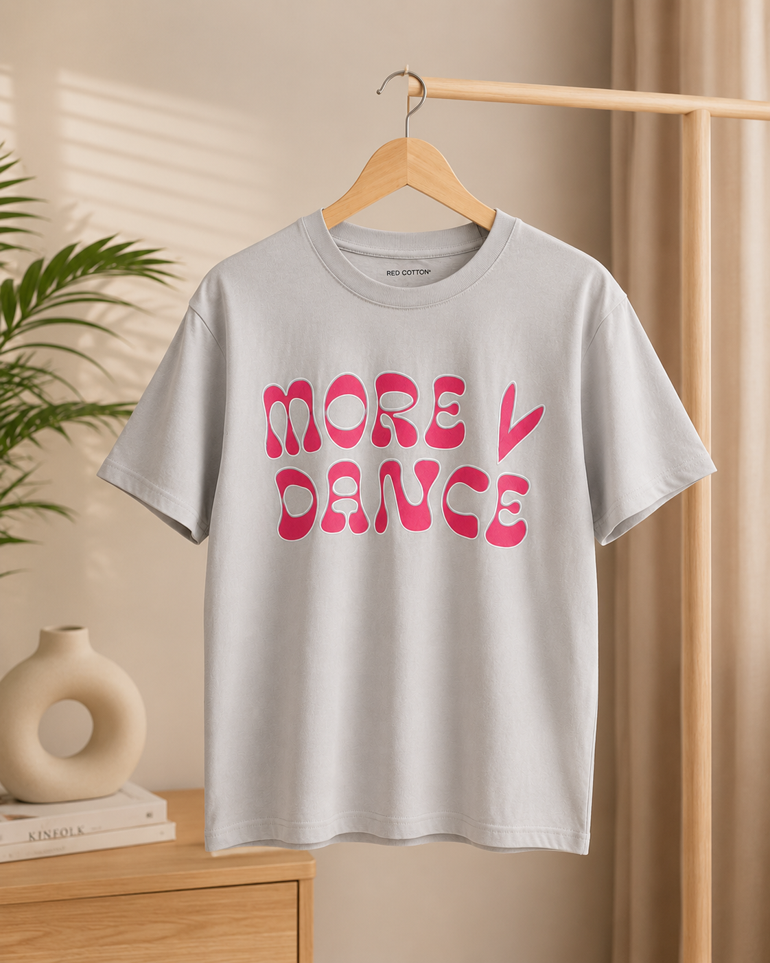 Girls' Oversized Silver Short Sleeve T-Shirt