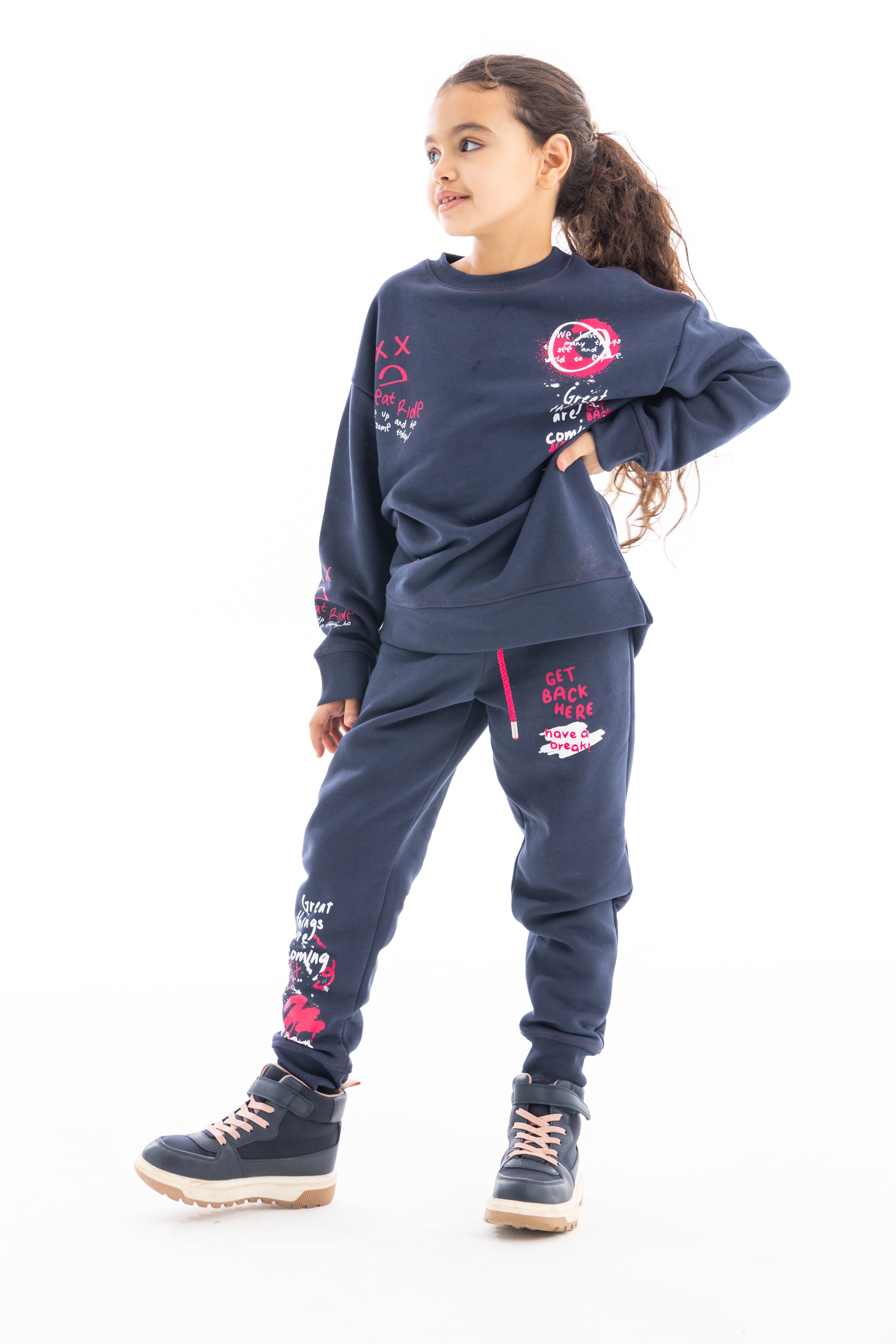 Girls' pajamas from Redcotton -Navy