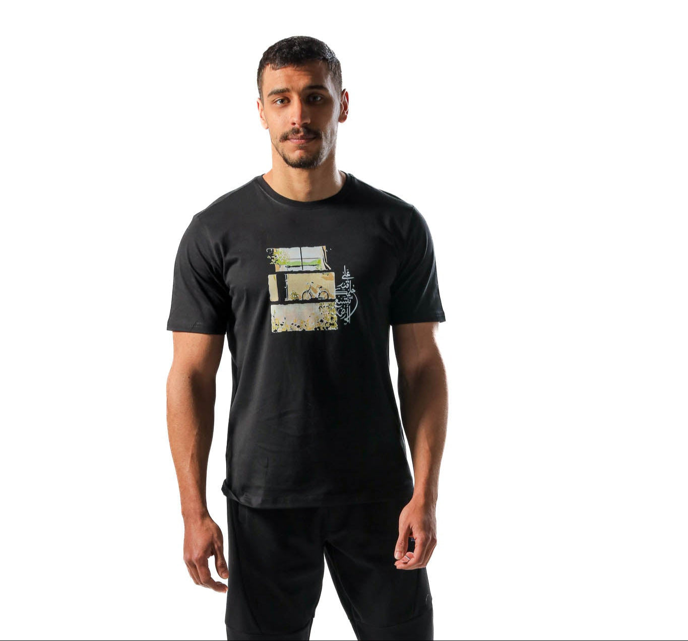 Men's Regular Fit Cotton T-Shirt - Black
