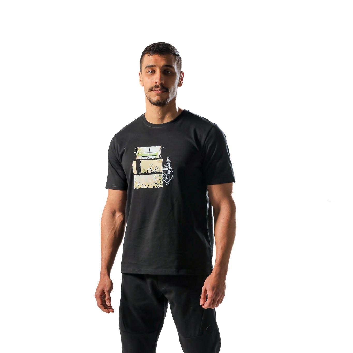 Men's Regular Fit Cotton T-Shirt - Black
