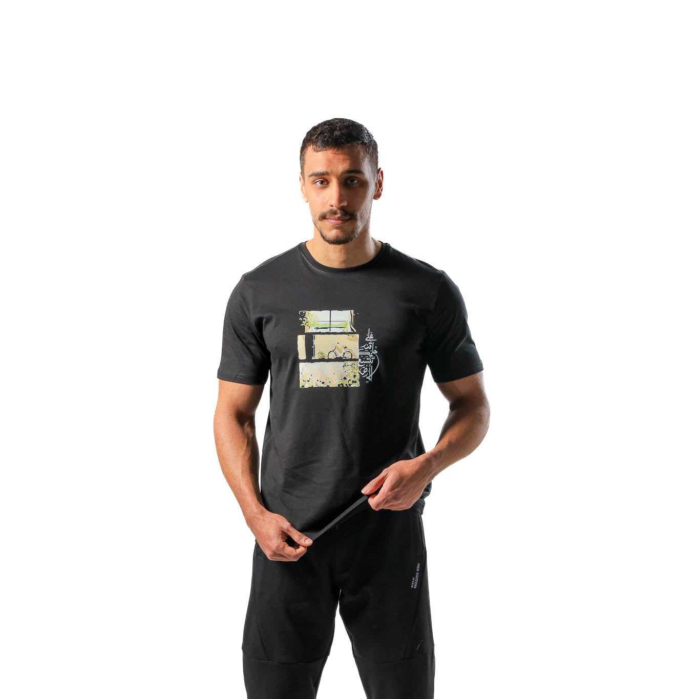 Men's Regular Fit Cotton T-Shirt - Black