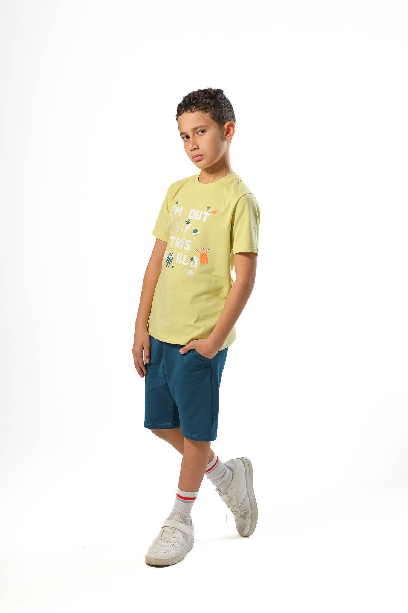 Boys Printed Colorful Summer & Pajama Shorts Set - Ganzari