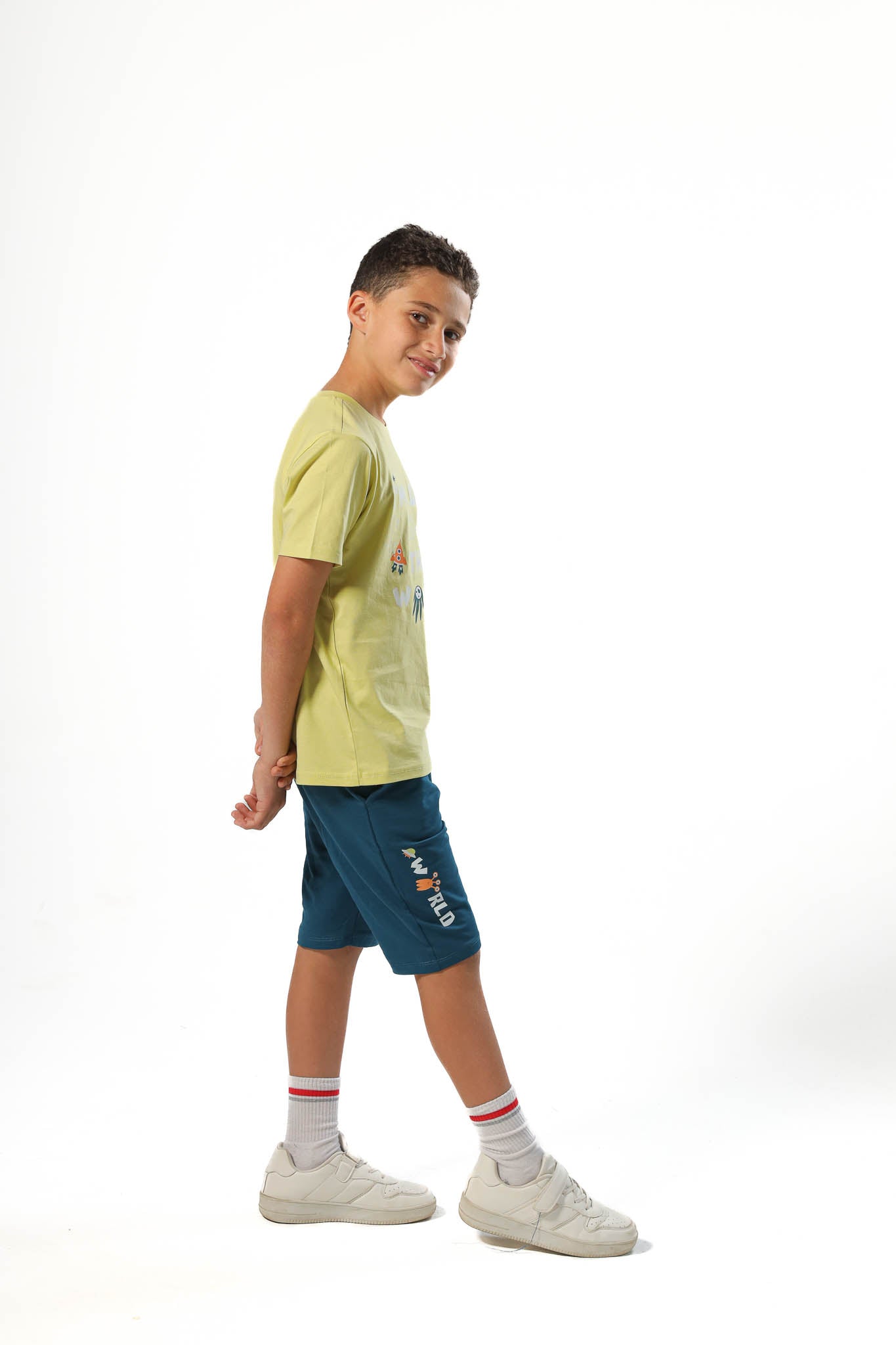 Boys Printed Colorful Summer & Pajama Shorts Set - Ganzari