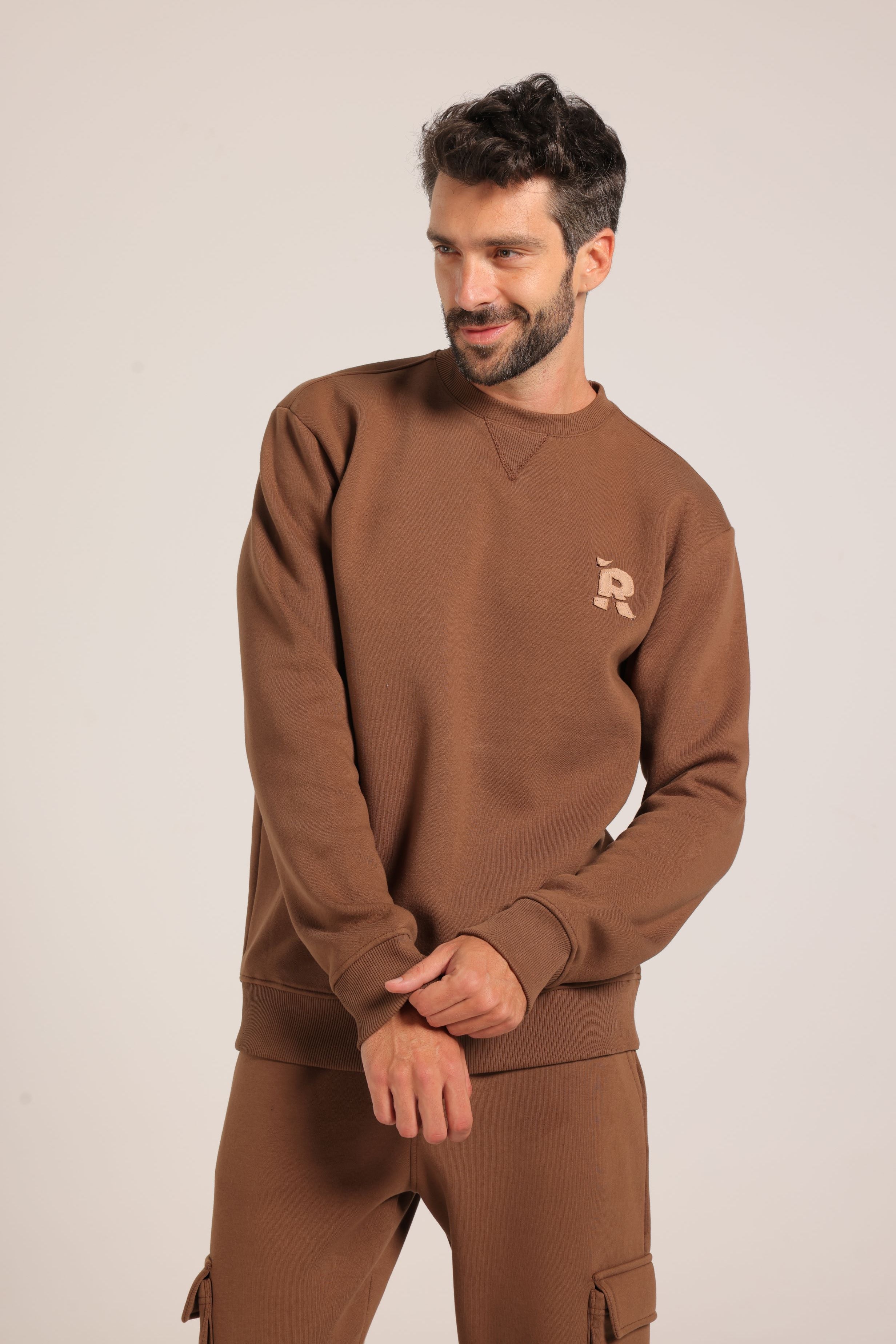 Men’s Brown Sweatshirt & Jogger Set