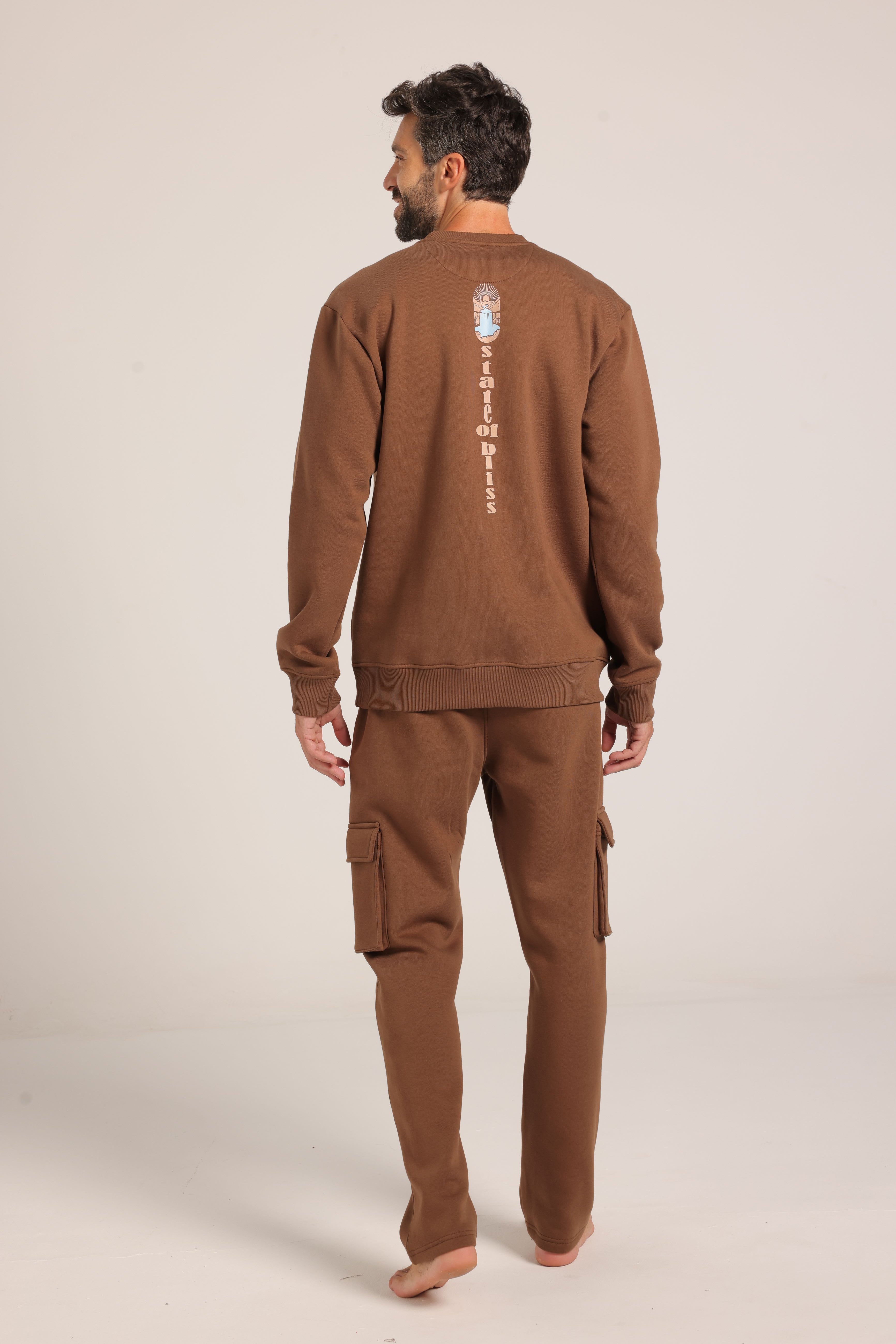 Men’s Brown Sweatshirt & Jogger Set