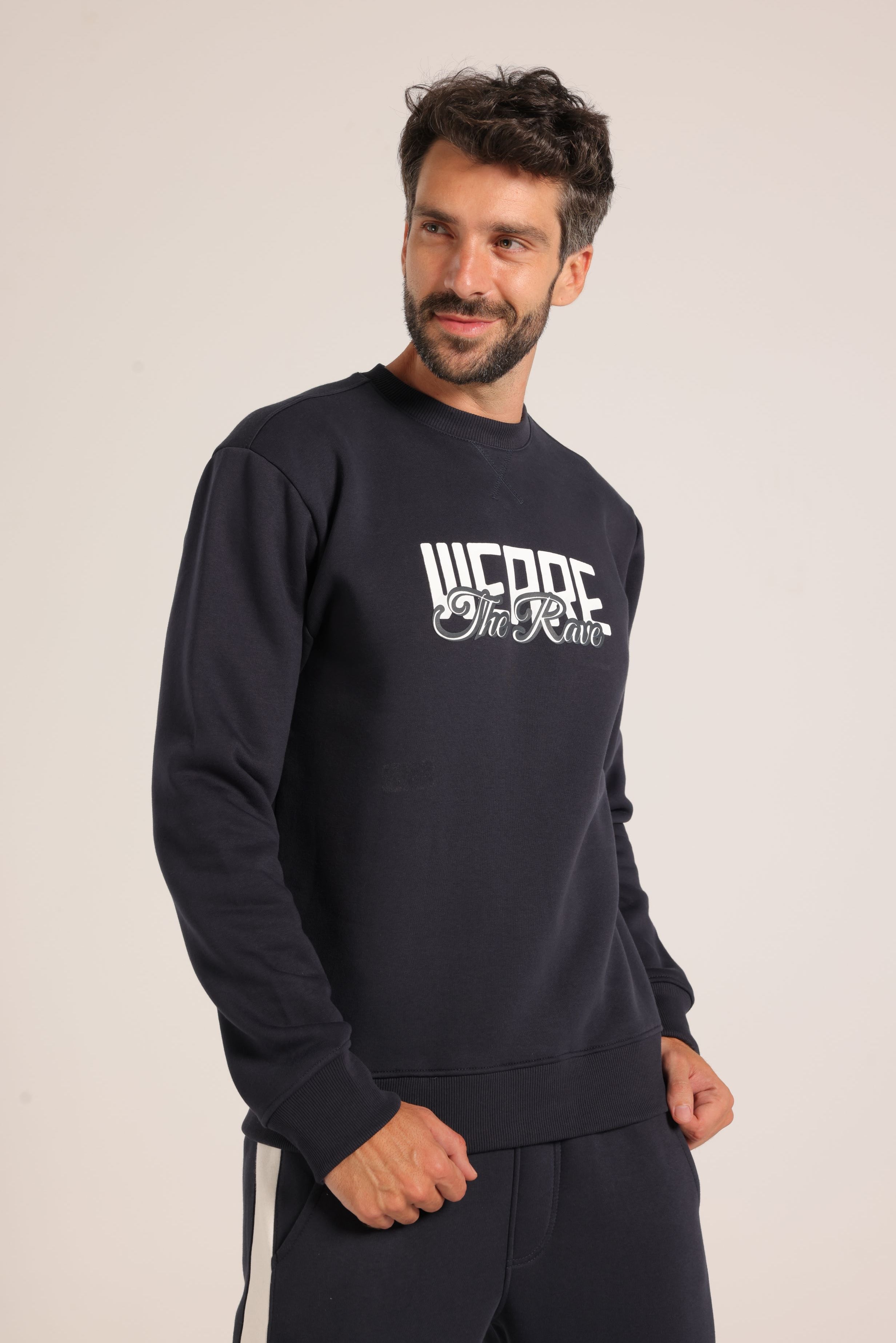 Men’s Navy Blue Sweatshirt & Jogger Set