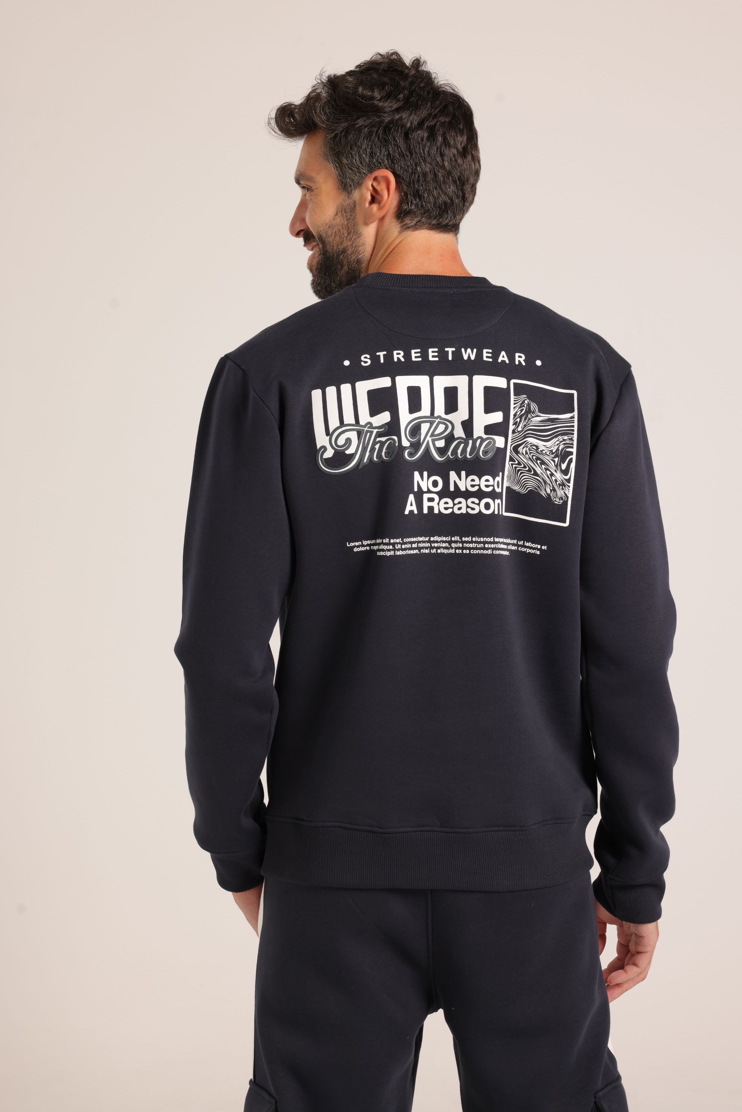 Men’s Navy Blue Sweatshirt & Jogger Set