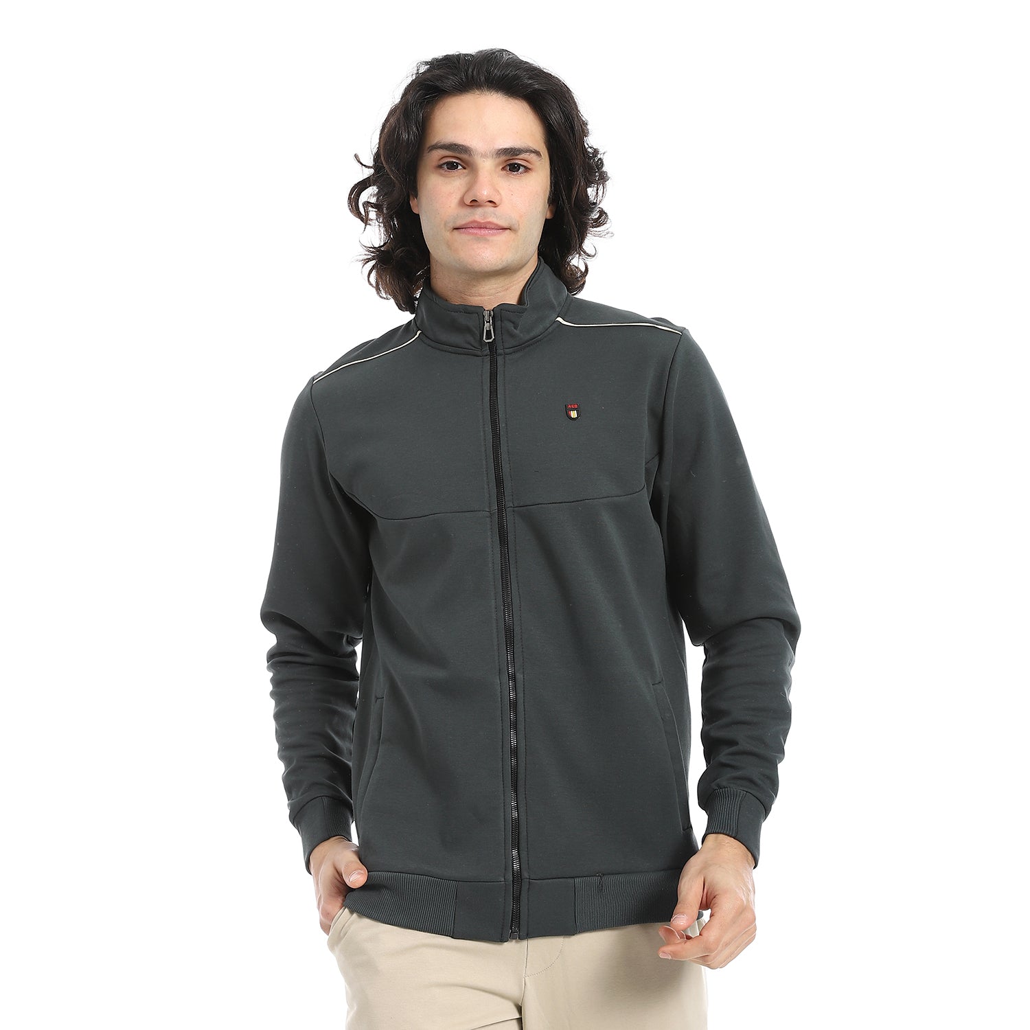 Men Sweatshirt - Mandarin Collar