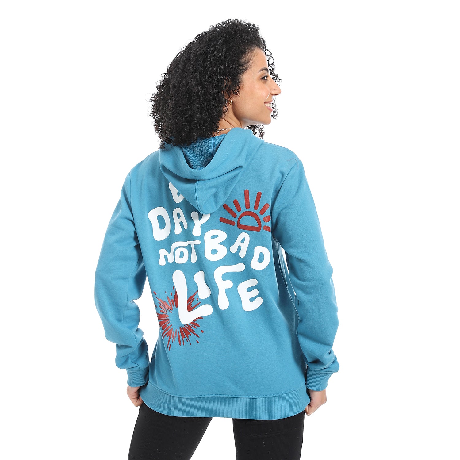 Women Sweatshirt With Printed -Blue