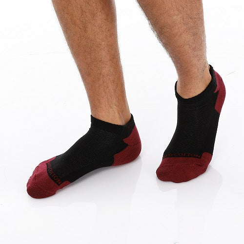 Men Plain Mid Calf Socket Socks - Black