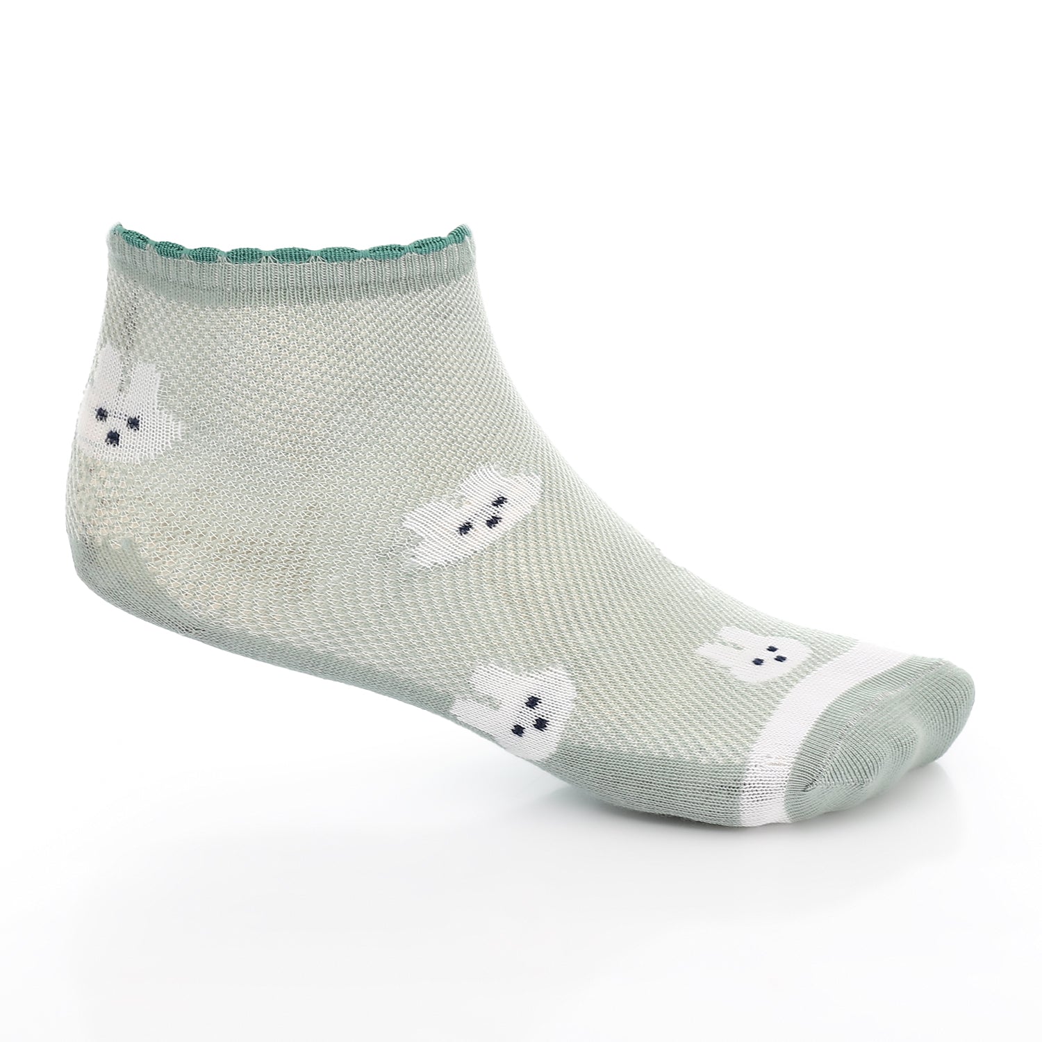 Girl's No Show Socks - Mint