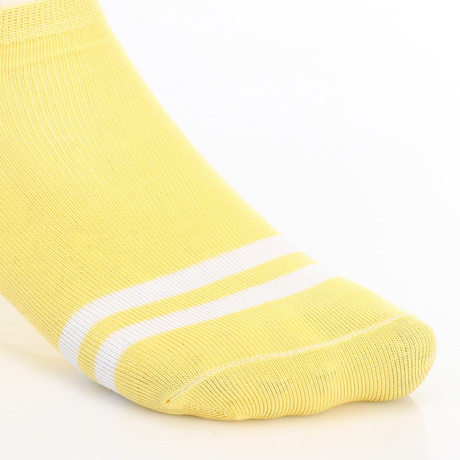 Women's No Show Socks With Drawings -Yellow