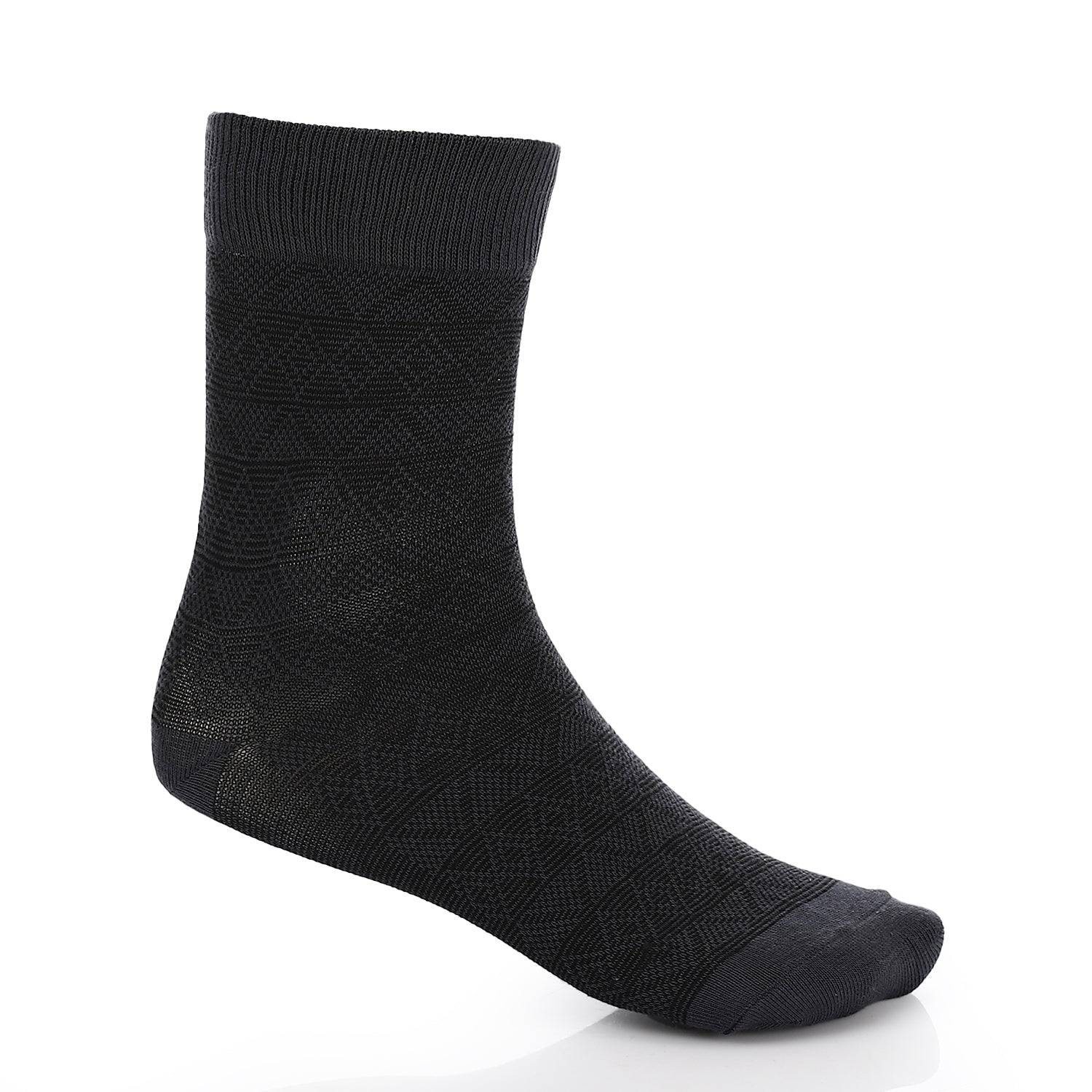 Men's Classic Jacquard Socks - Black & Dark Grey