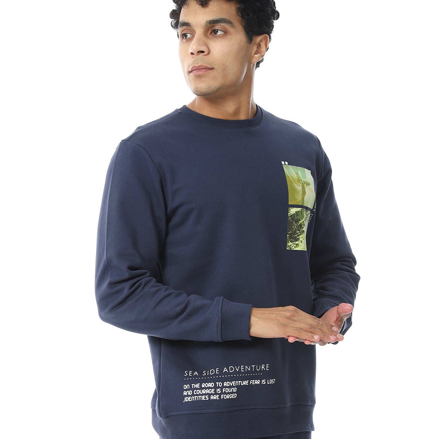 Men's Winter Pajama Printed - Navy