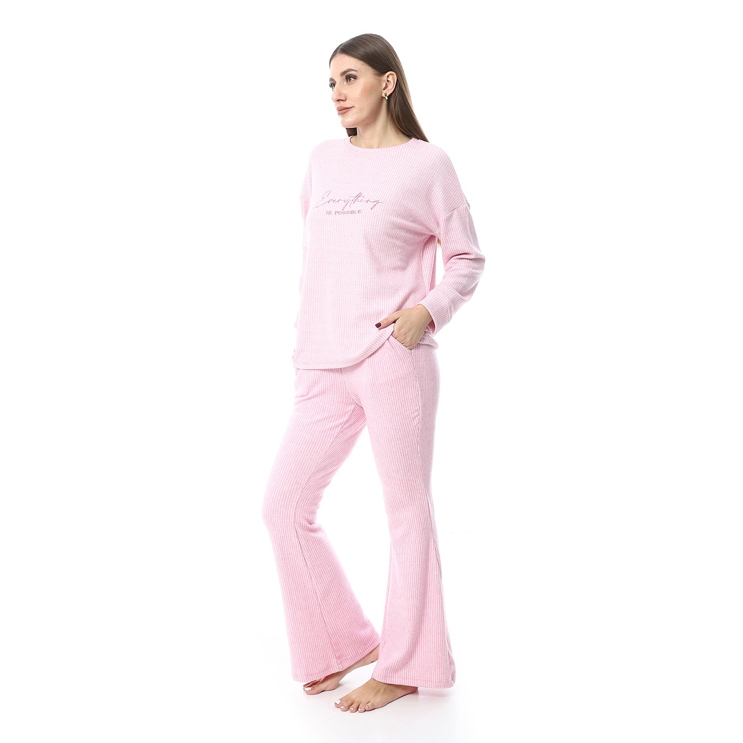 Women's Jacquard Pajamas - Rose