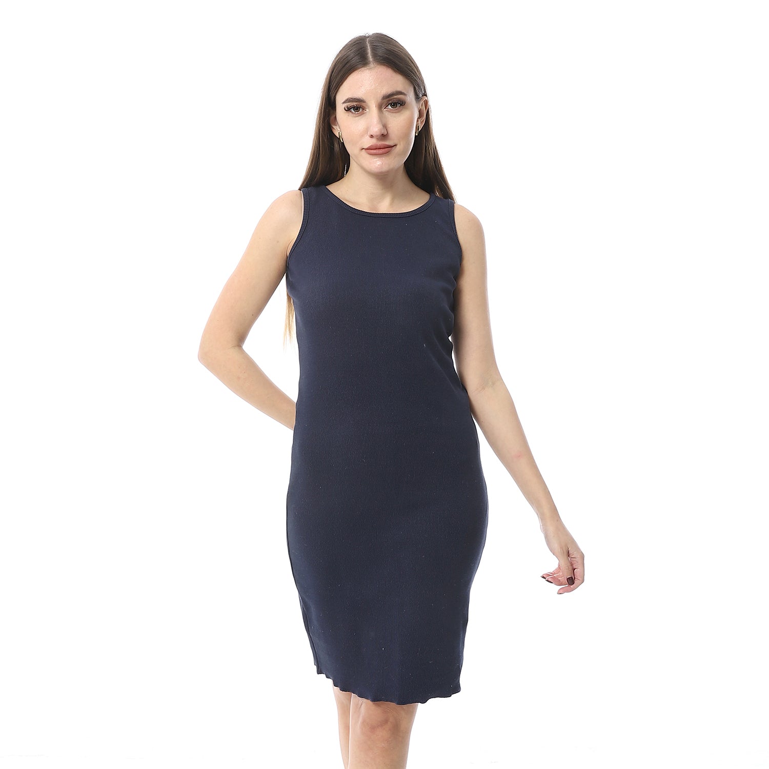 Nightgown for Women, Ribbed Comfy and Trendy - Navy