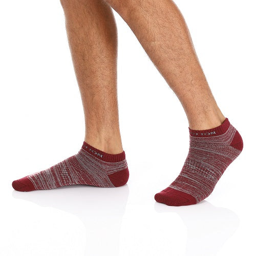 Men's Ankle Socks - Low - Cut, Sporty - Dark Red