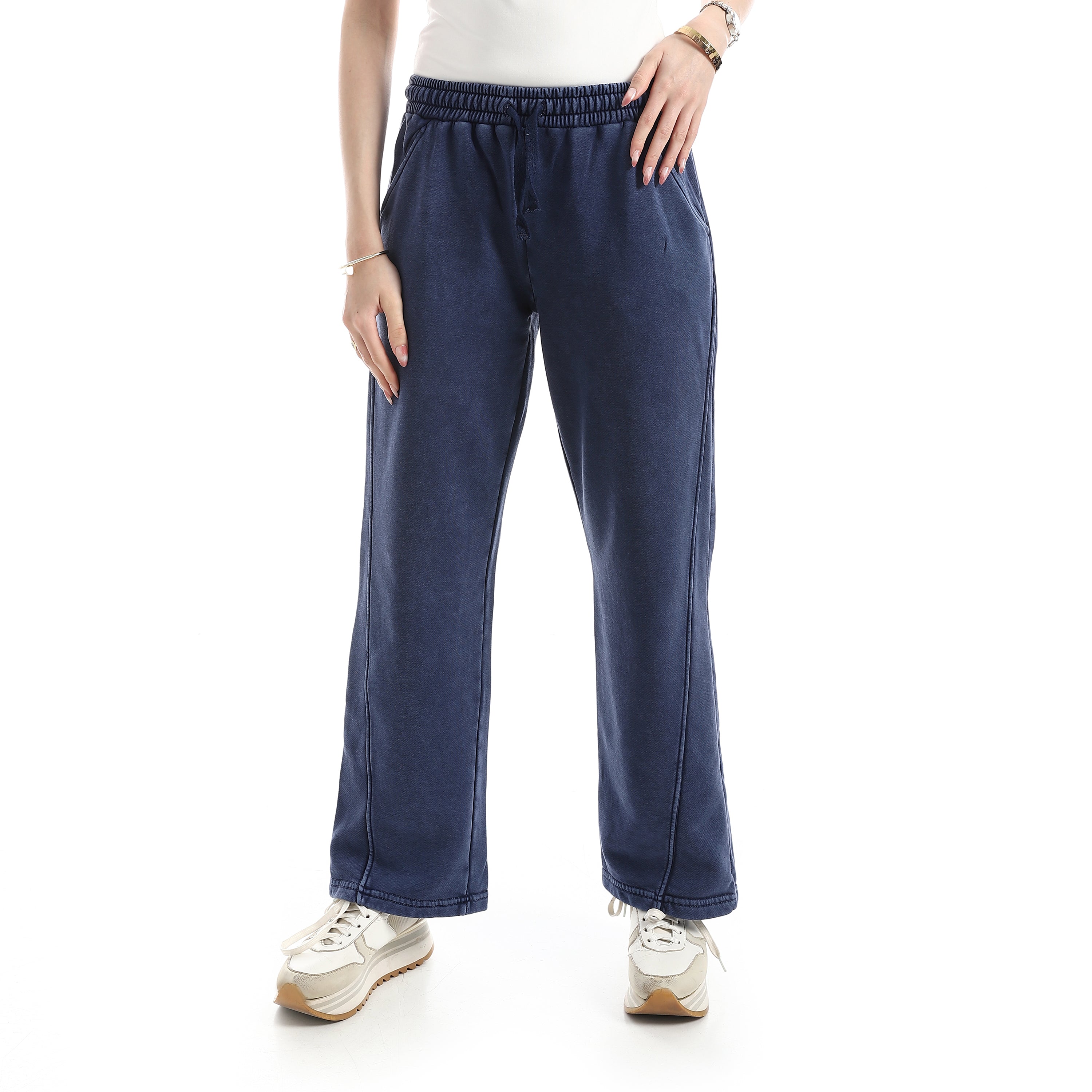 Women's High-Rise Acid-Wash Relaxed Sweatpants