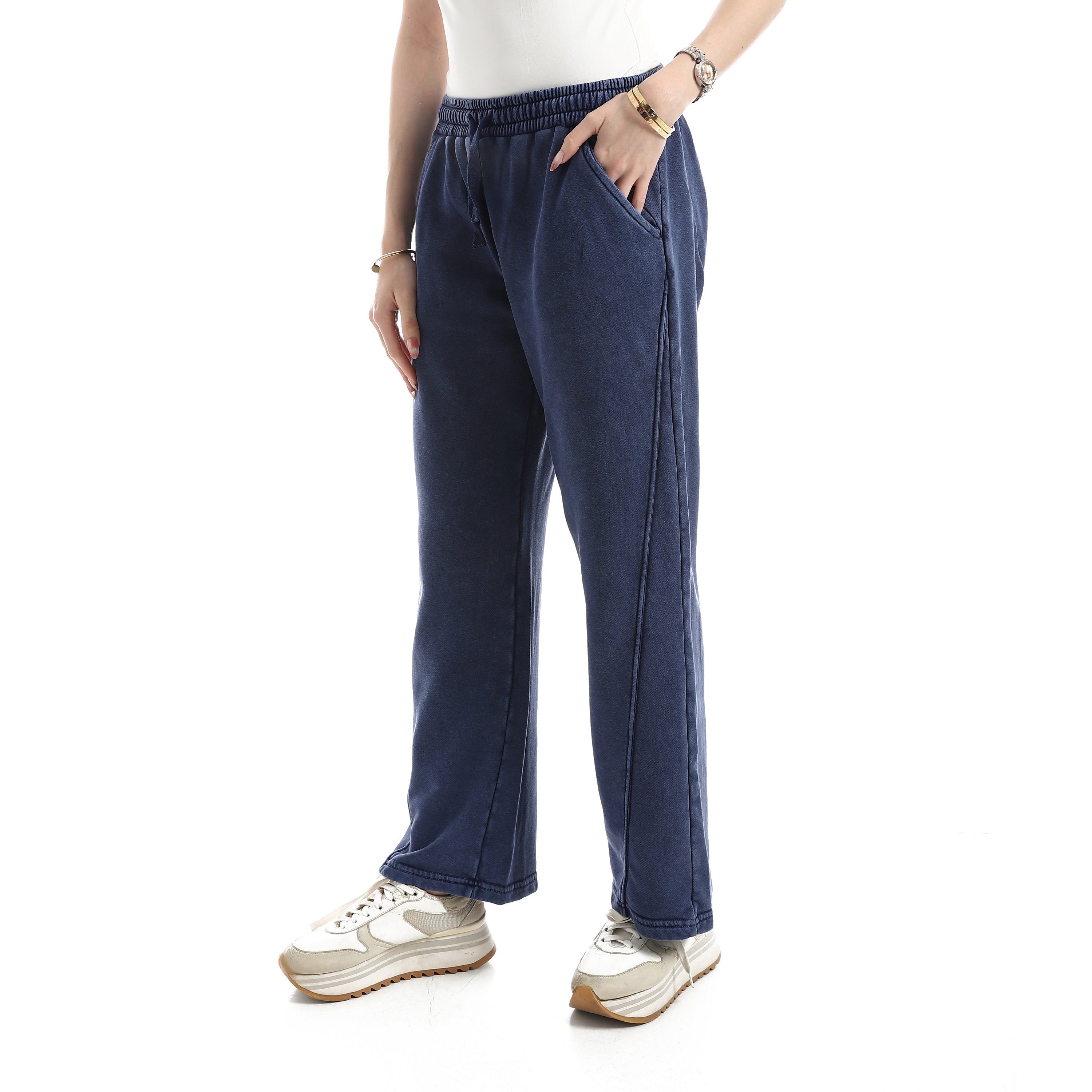 Women's High-Rise Acid-Wash Relaxed Sweatpants