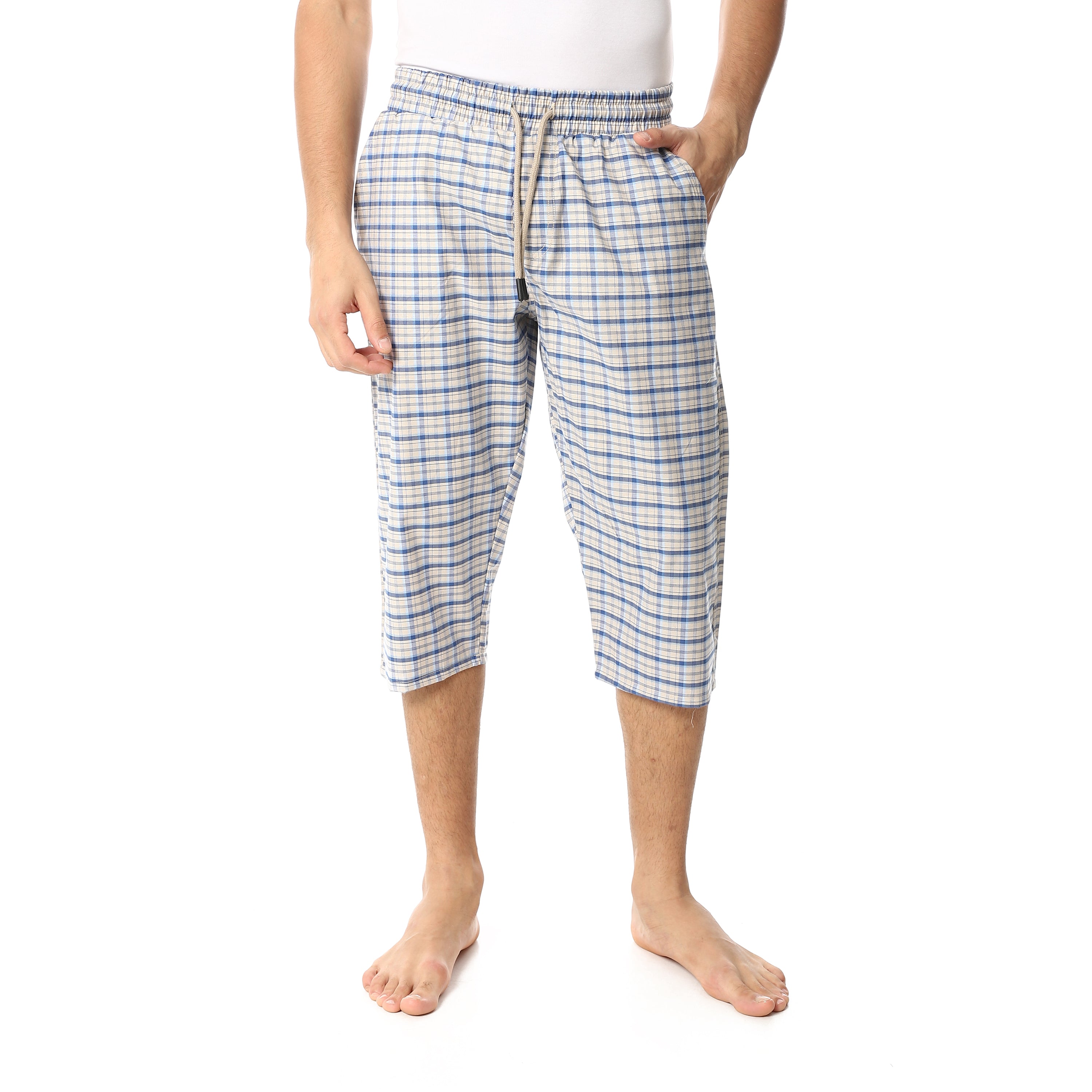 Comfy and Stylish Men's Soft Check Pentacore - Blue