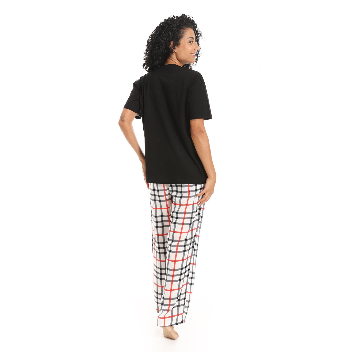 Women’s Strawberry Print Pajama Set – Casual Cotton Loungewear