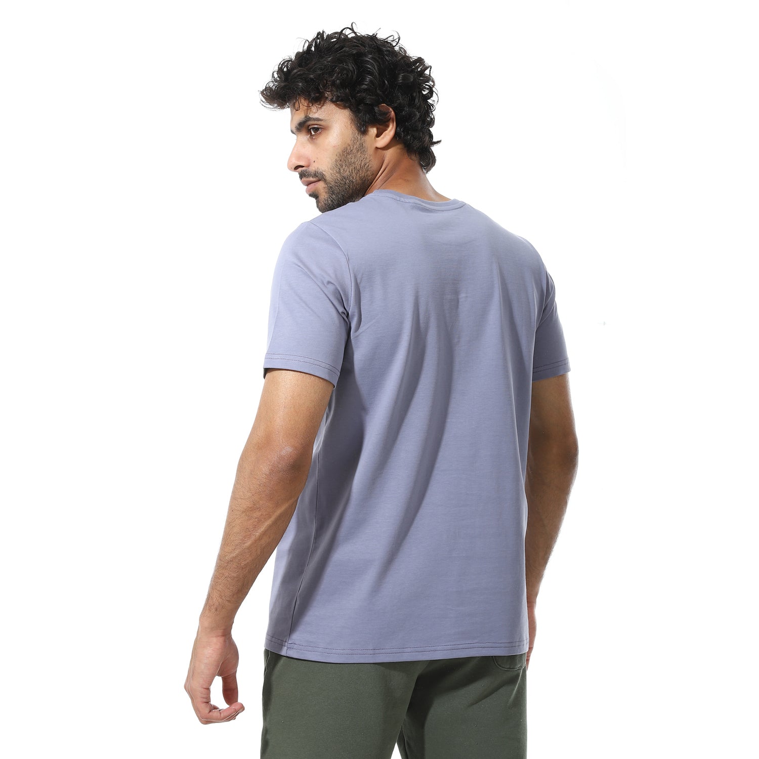 Men's Cotton Regular Fit T-Shirt- Denim