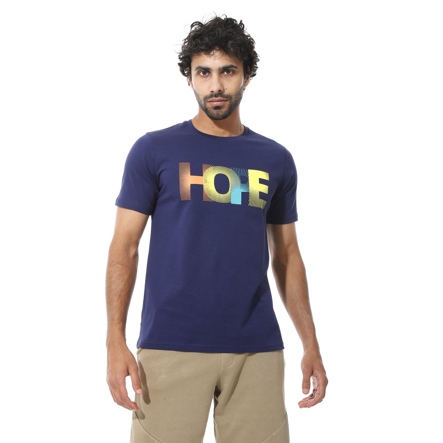 Men's Cotton Regular Fit T-Shirt- Navy